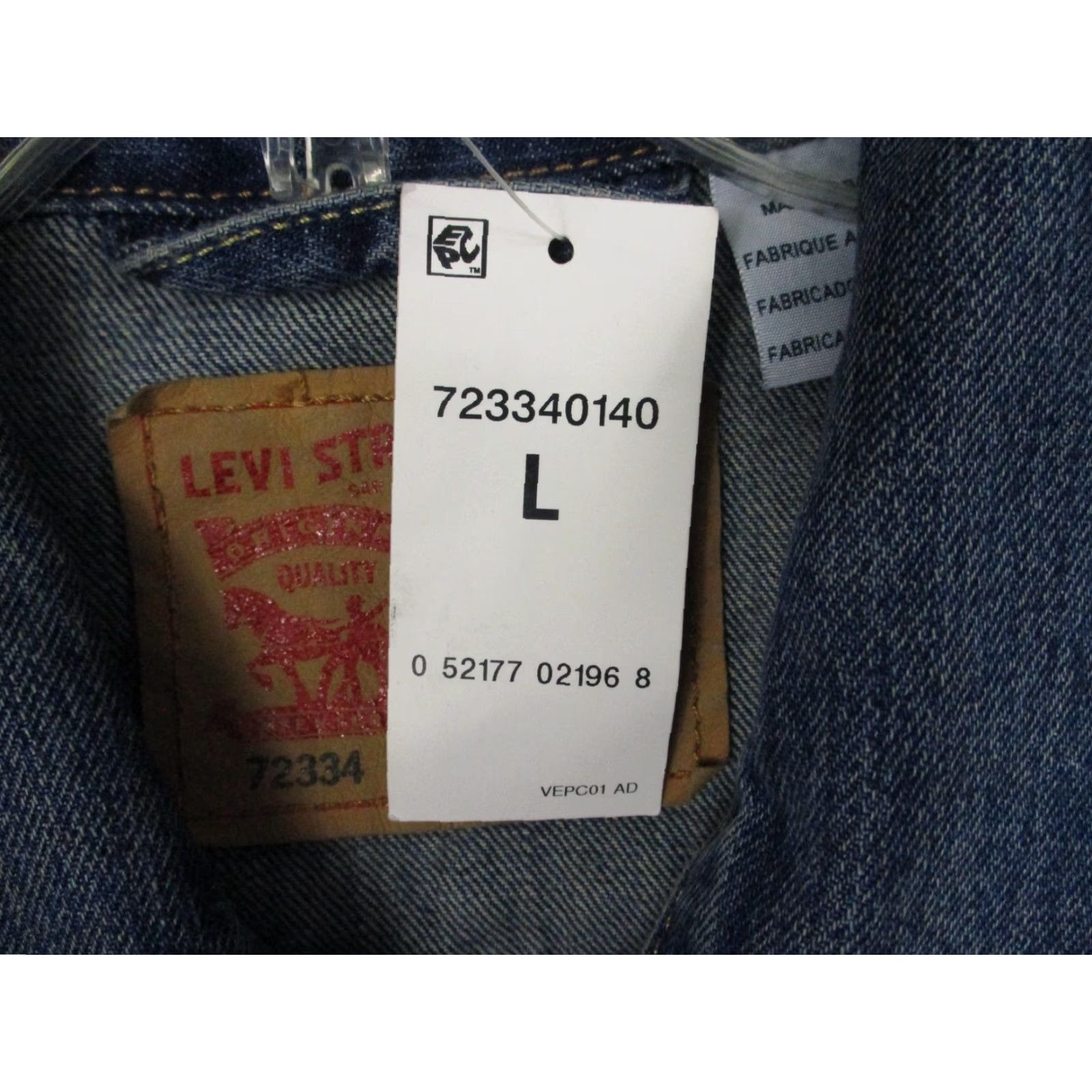 Levi's VINTAGE Levi's Denim Jacket Mens Large Blue Distressed Button Front 72334-0140 Size US L / EU 52-54 / 3 - 3 Thumbnail