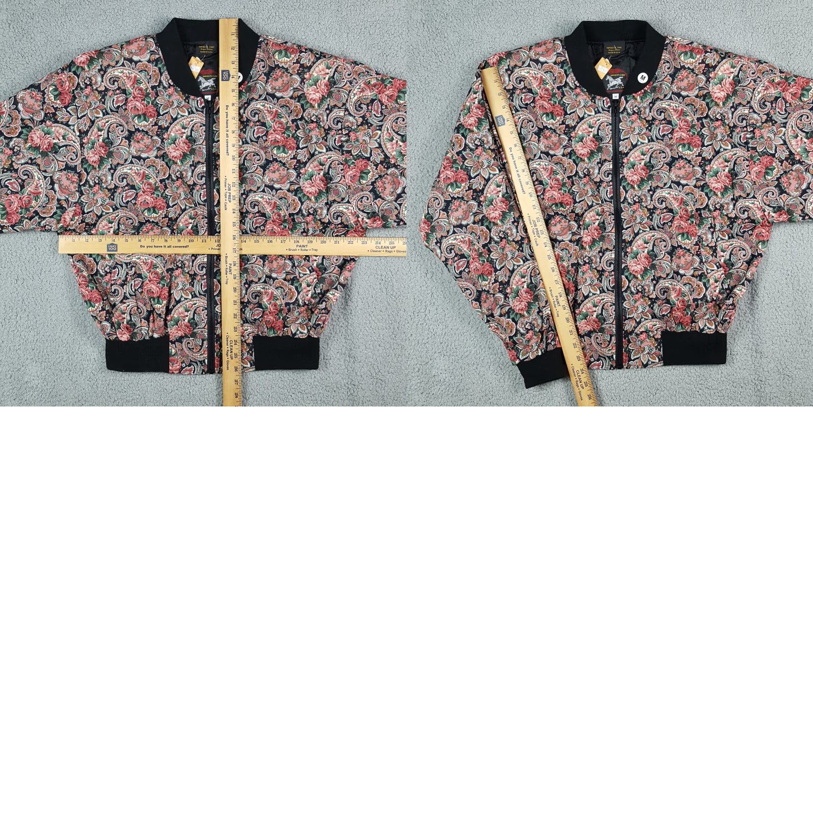 Pinko VINTAGE Infinity Chic Windbreaker Jacket Women Medium Pink Paisley Floral Zip Up Casual Retro 80s Size M / US 6-8 / IT 42-44 - 8 Thumbnail