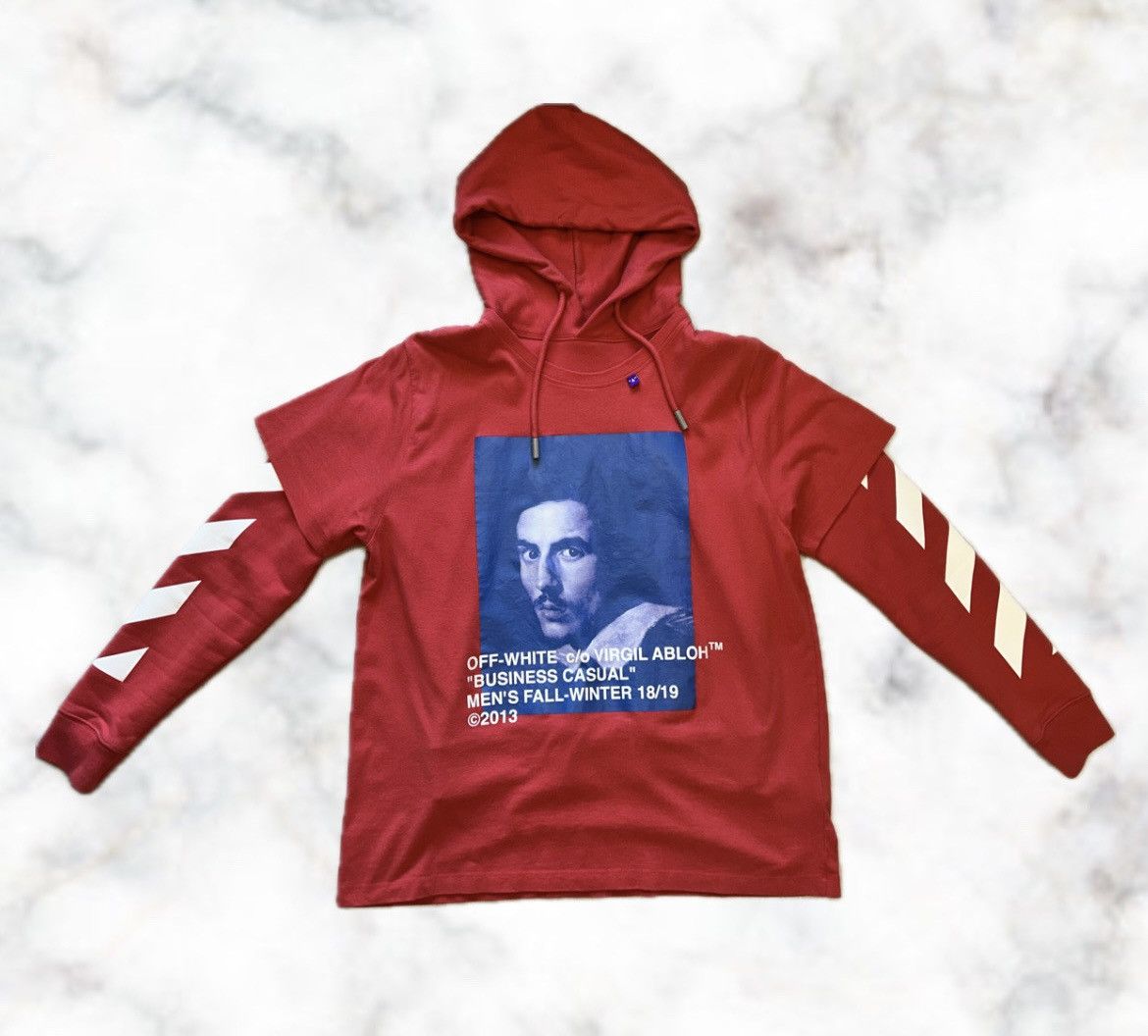 Off-White Off-White Bernini Hoodie Red - 2 Layer | Grailed