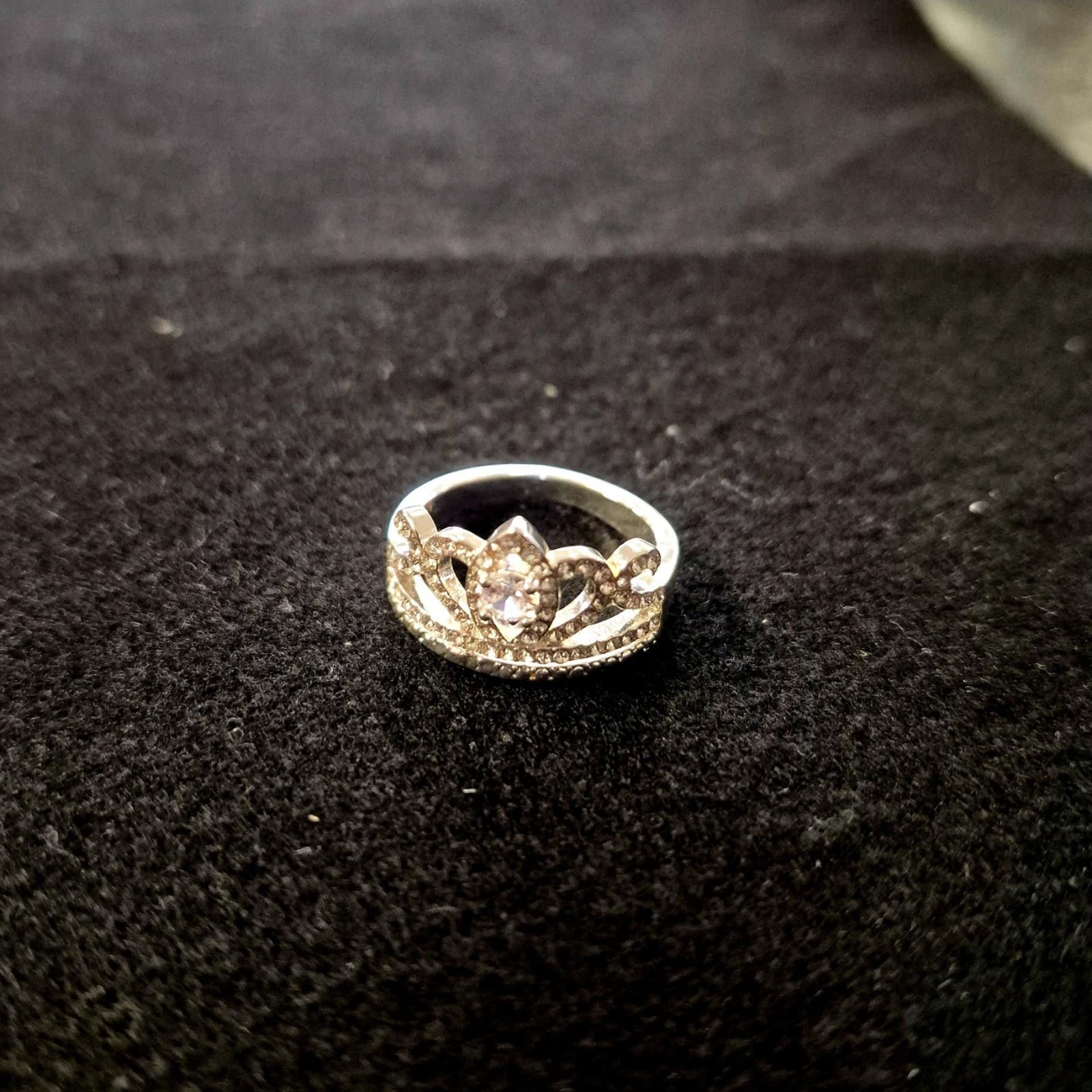 Charter Club Charter Club Fine Silver Plate Crystal Crown Ring - Size 9 Size ONE SIZE - 2 Thumbnail