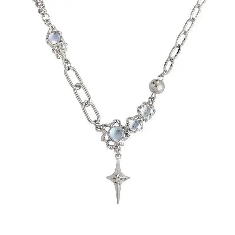 Jewelry Retro Punk Stainless Steel Chain Cross Pendant Necklace Size ONE SIZE - 3 Thumbnail