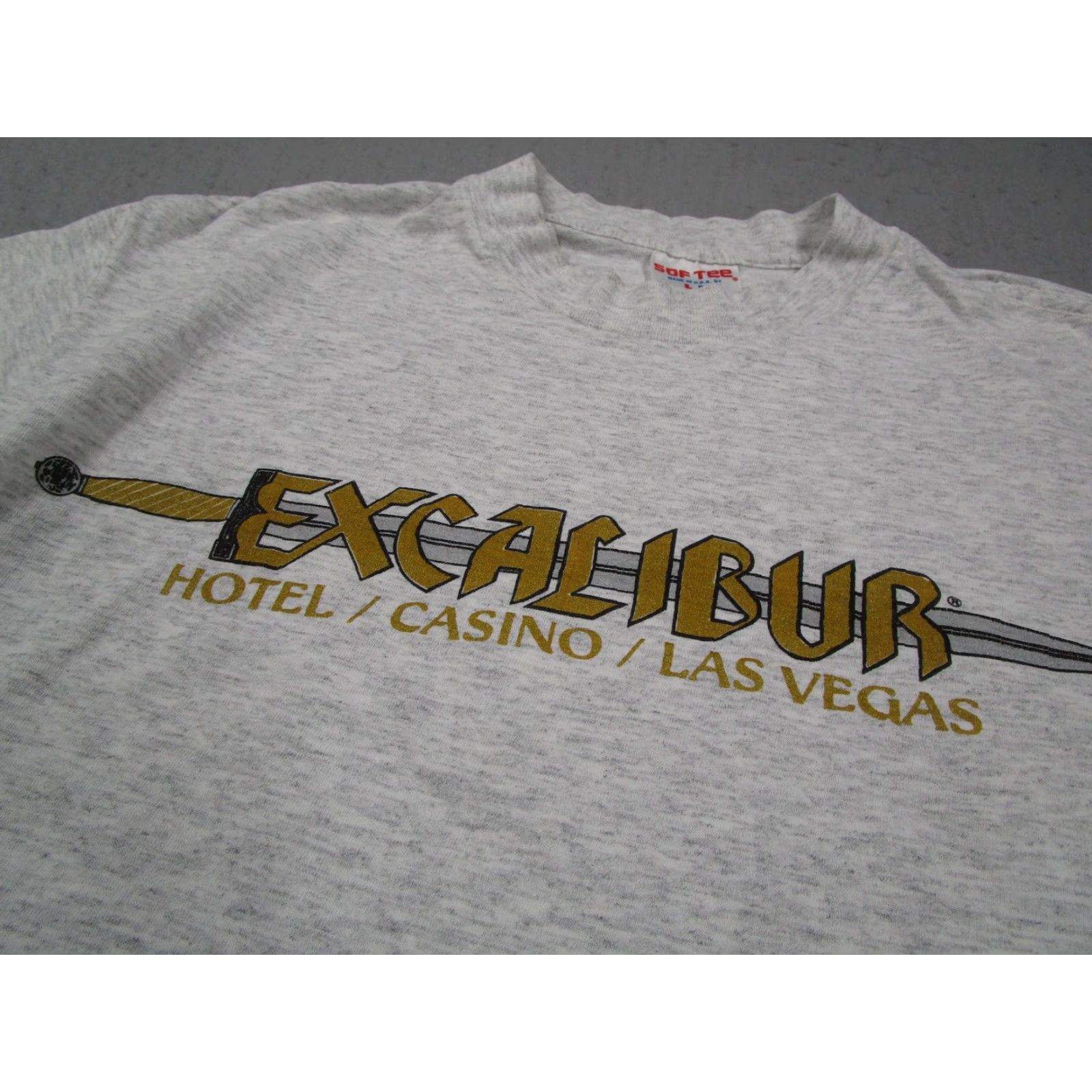 TEE JAYS VINTAGE Excalibur Las Vegas Shirt Mens Medium Gray T-Shirt 90s Cap City Casino Excalibur Hotel Graphic Tee Men M Gray Size US M / EU 48-50 / 2 - 2 Thumbnail