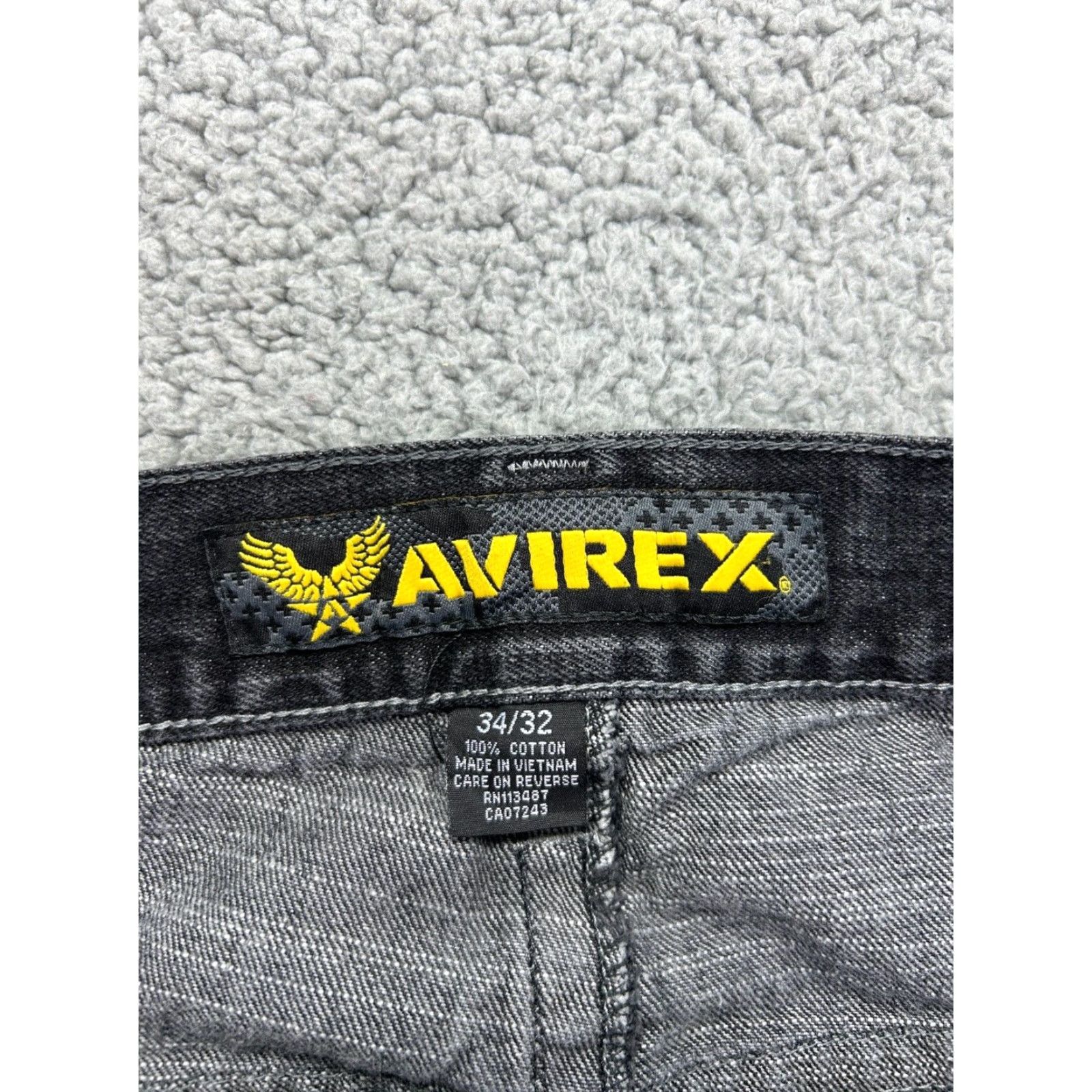 Avirex VINTAGE Avirex Jeans Mens 34x32 Baggy Black Embroidered Y2K 90s Skate RARE READ Size US 34 / EU 50 - 4 Thumbnail