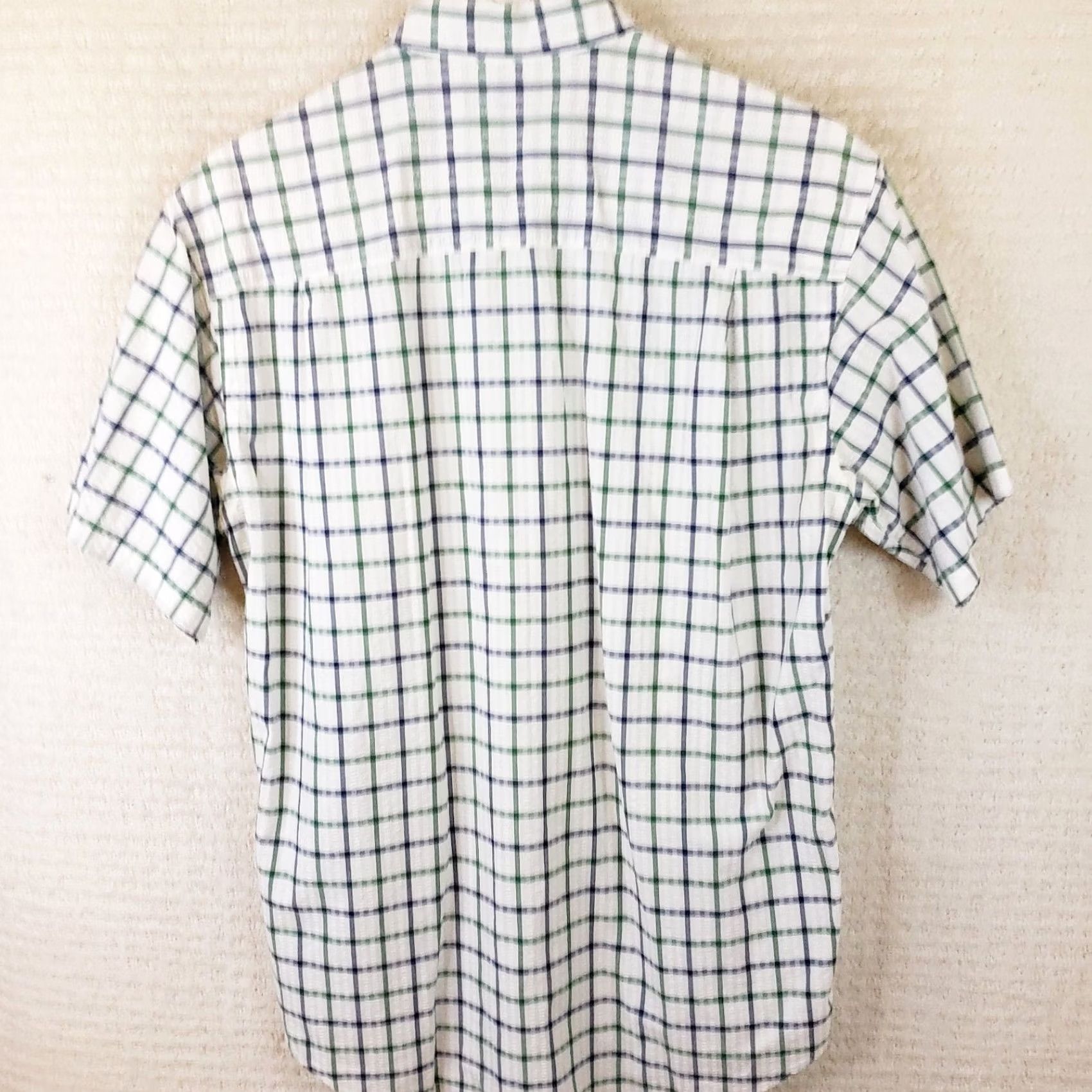 Vintage L.L. Bean Seersucker Shirt Mens M GreenBlue Plaid Cotton Button Up Preppy Camp Dad Shirt Size US M / EU 48-50 / 2 - 7 Thumbnail