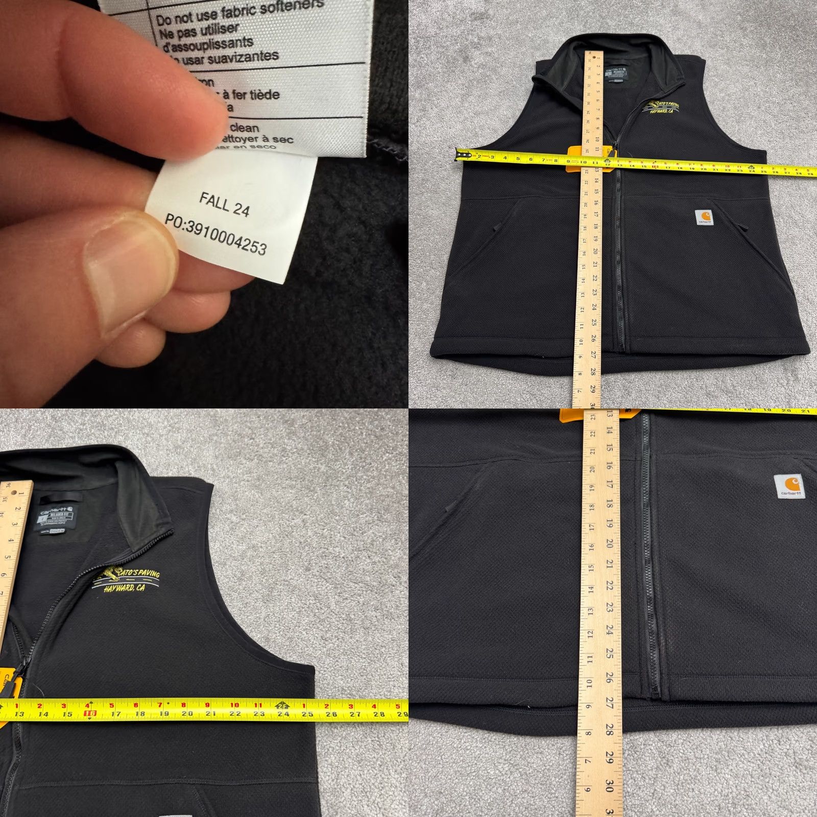 Carhartt VINTAGE Carhartt Relaxed Fit Full Zip Textured Fleece Vest Jacket Mens Large Black NWT Size US L / EU 52-54 / 3 - 9 Thumbnail
