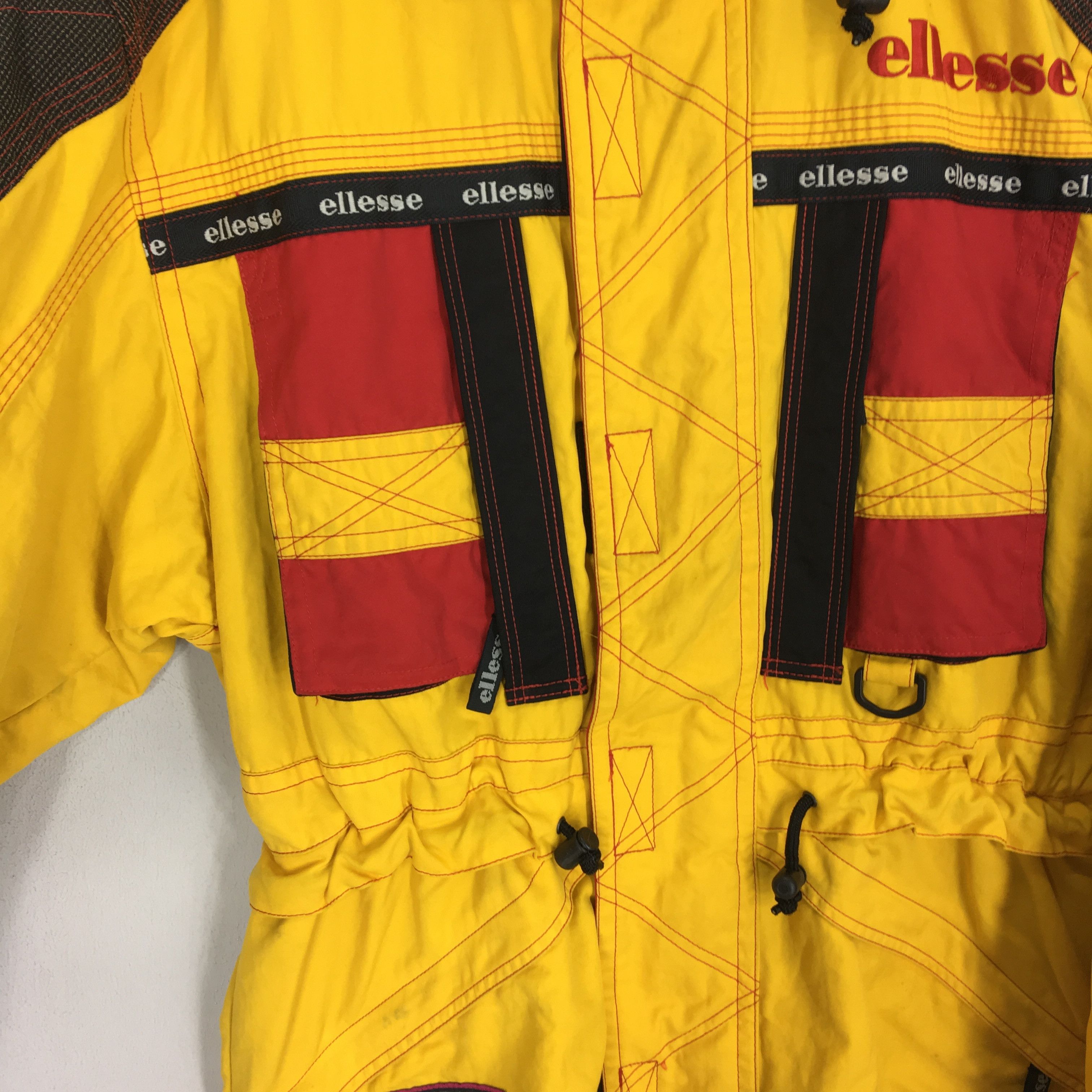 Ellesse × Vintage Vintage 90s Ellesse Ski Wear Vertical Dive Bomber Jacket Size US L / EU 52-54 / 3 - 7 Thumbnail