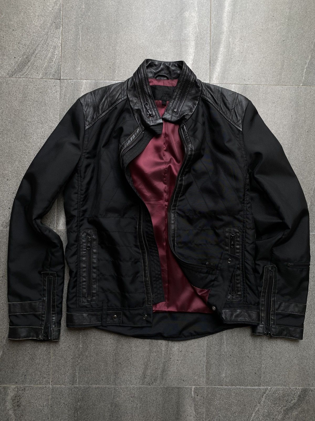 JACKROSE Jackrose Lambskin Leather Jacket Black Biker Style Size US M / EU 48-50 / 2 - 1 Thumbnail