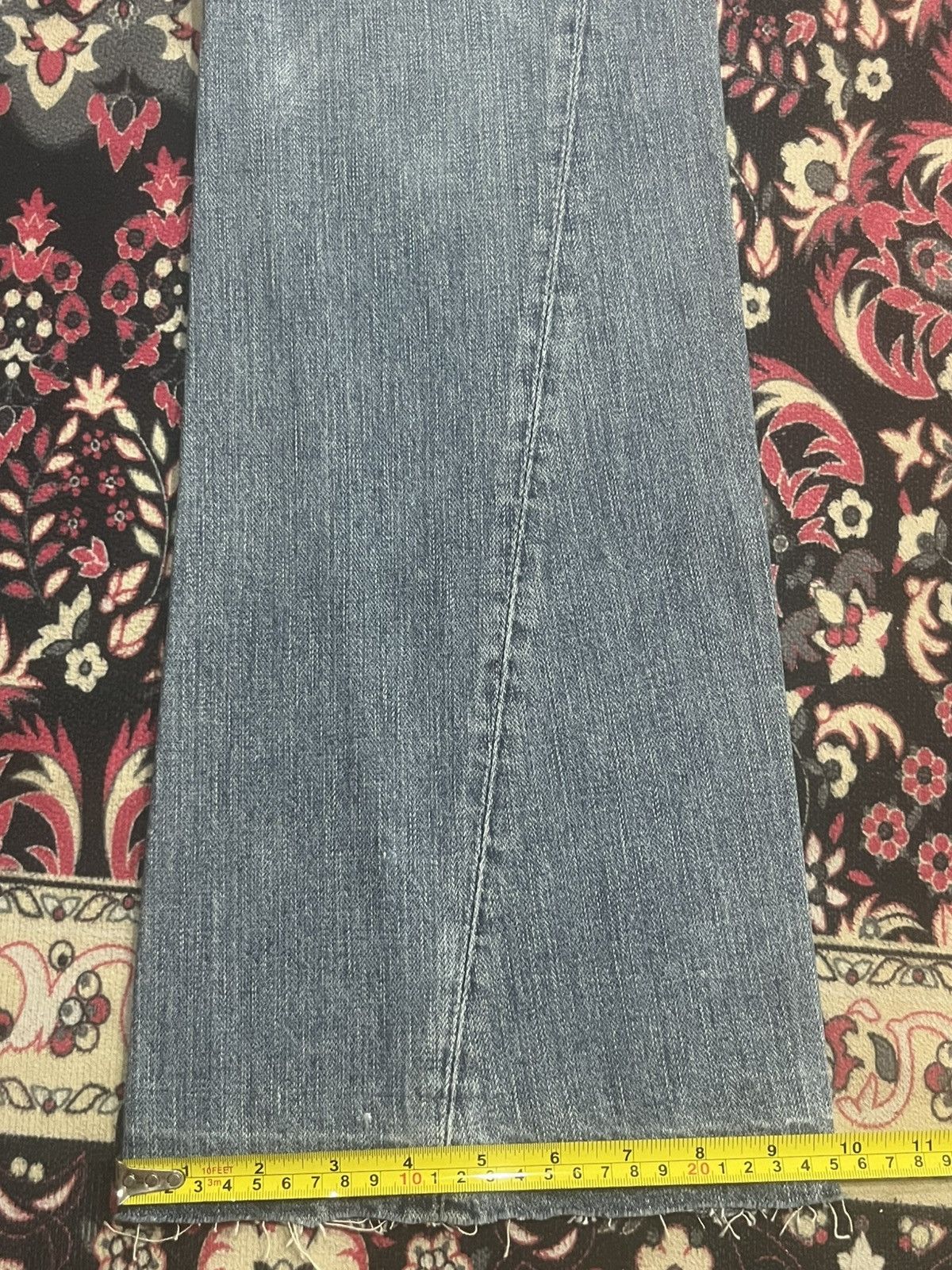 True Religion True Religion Joey Brown Leather Flap Pocket Flare Blue Jean Size US 28 / EU 44 - 16 Thumbnail