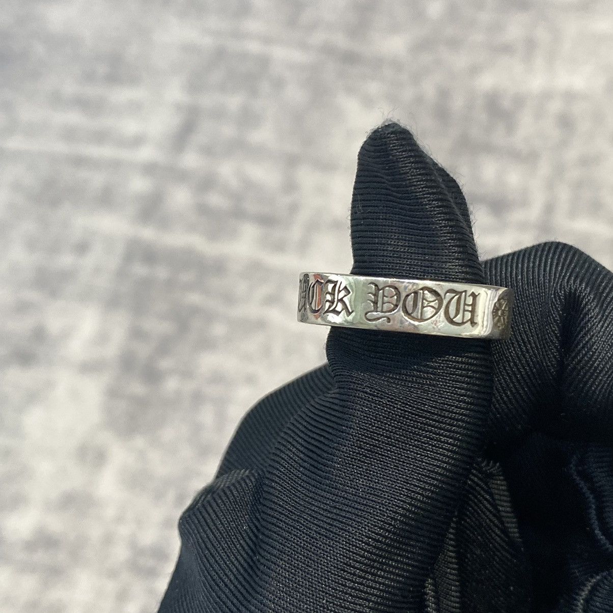 Chrome Hearts Chrome Hearts FUCK YOU 6MM Space Ring silver Size ONE SIZE - 6 Thumbnail