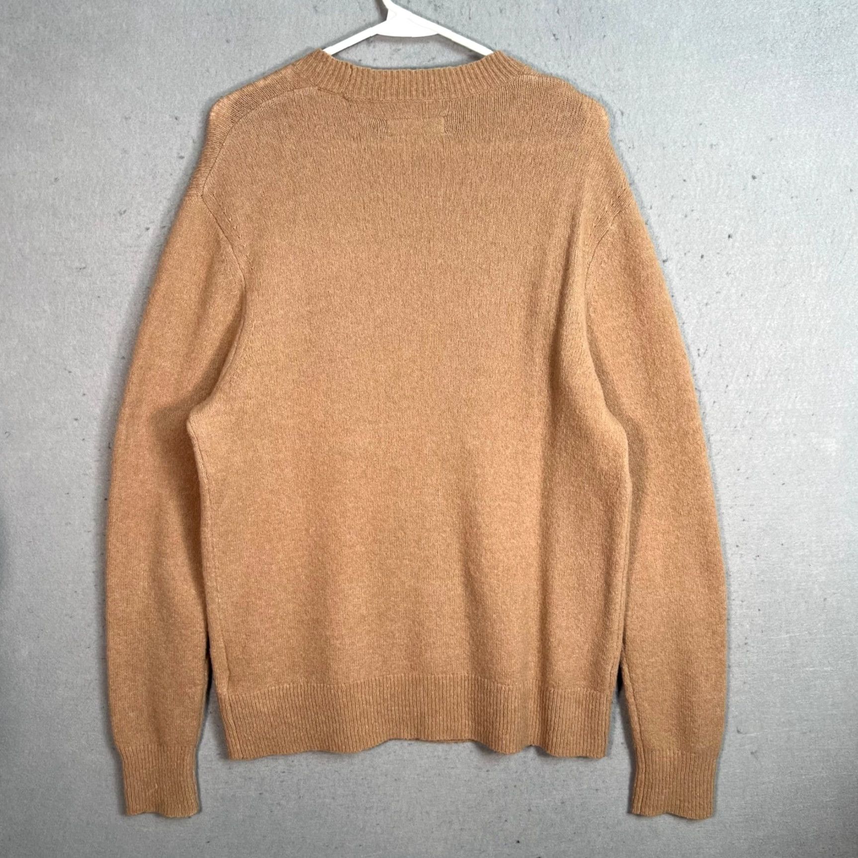 Allsaints VINTAGE Allsaints XS Tan Crewneck Sweater Wool Blend Long Sleeves Soft Knit Pullover Men Size XS / US 0-2 / IT 36-38 - 2 Thumbnail
