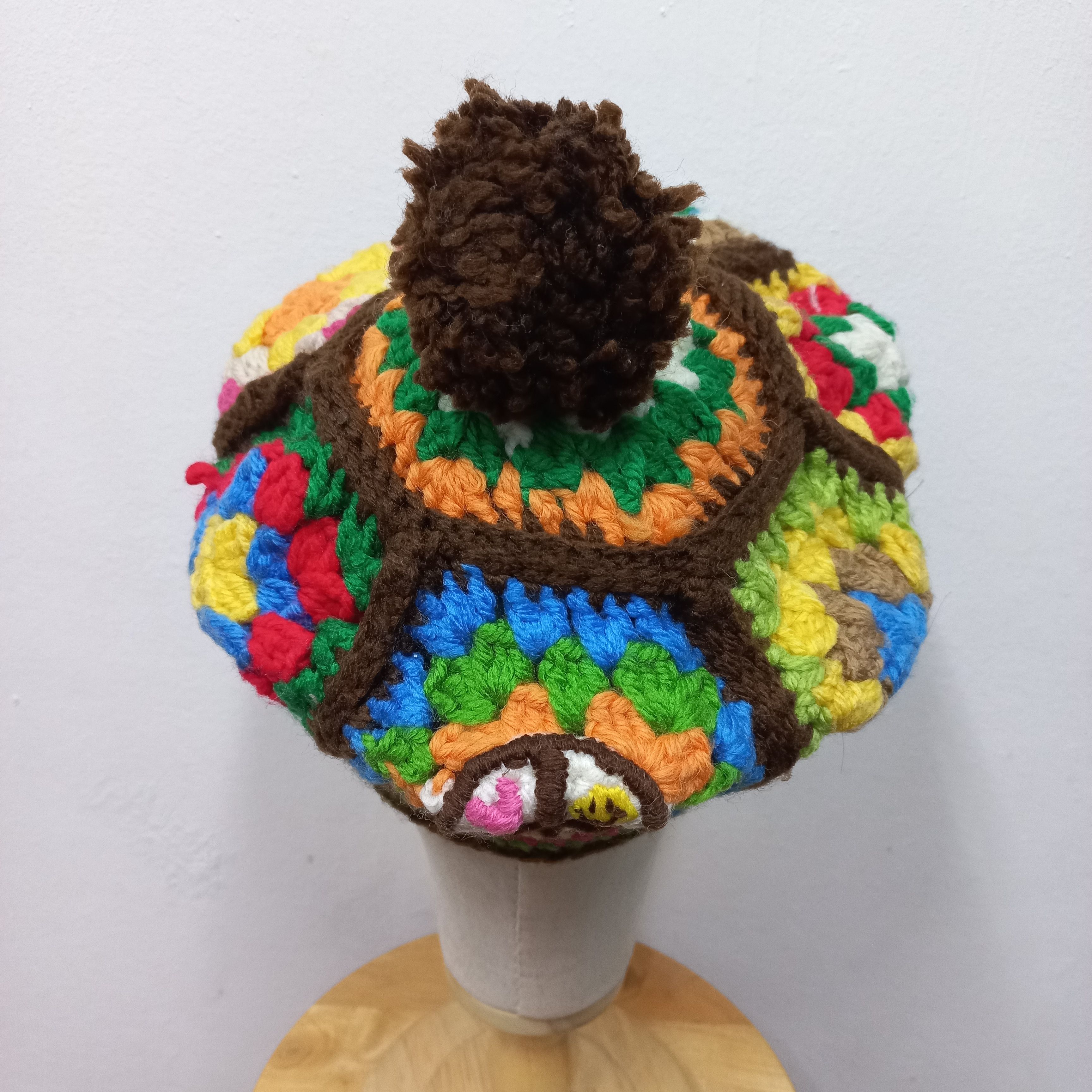 Sun Surf 🪡Japanese crochet multicolor peace fisherman cap Size ONE SIZE - 8 Thumbnail