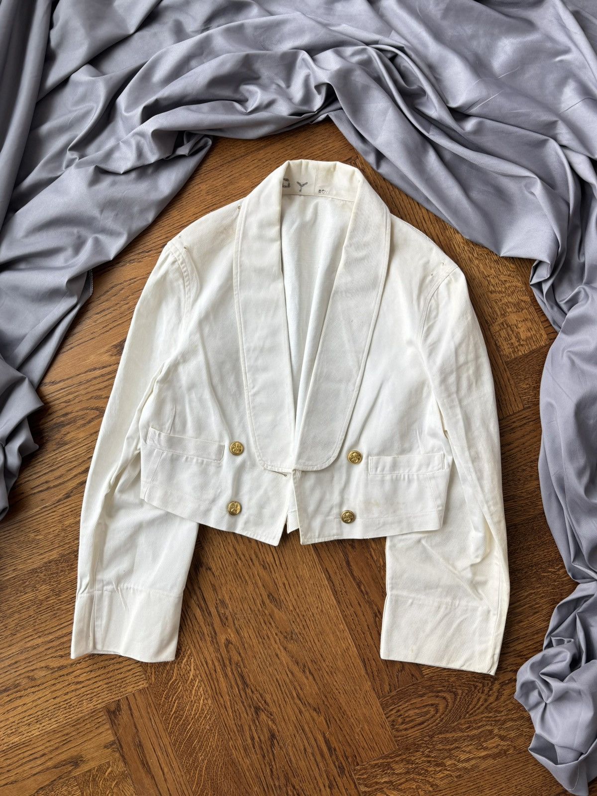 Vintage 1960s Vintage Royal Canadian Navy Service Blazer Cropped 50s Size XS / US 0-2 / IT 36-38 - 14 Thumbnail