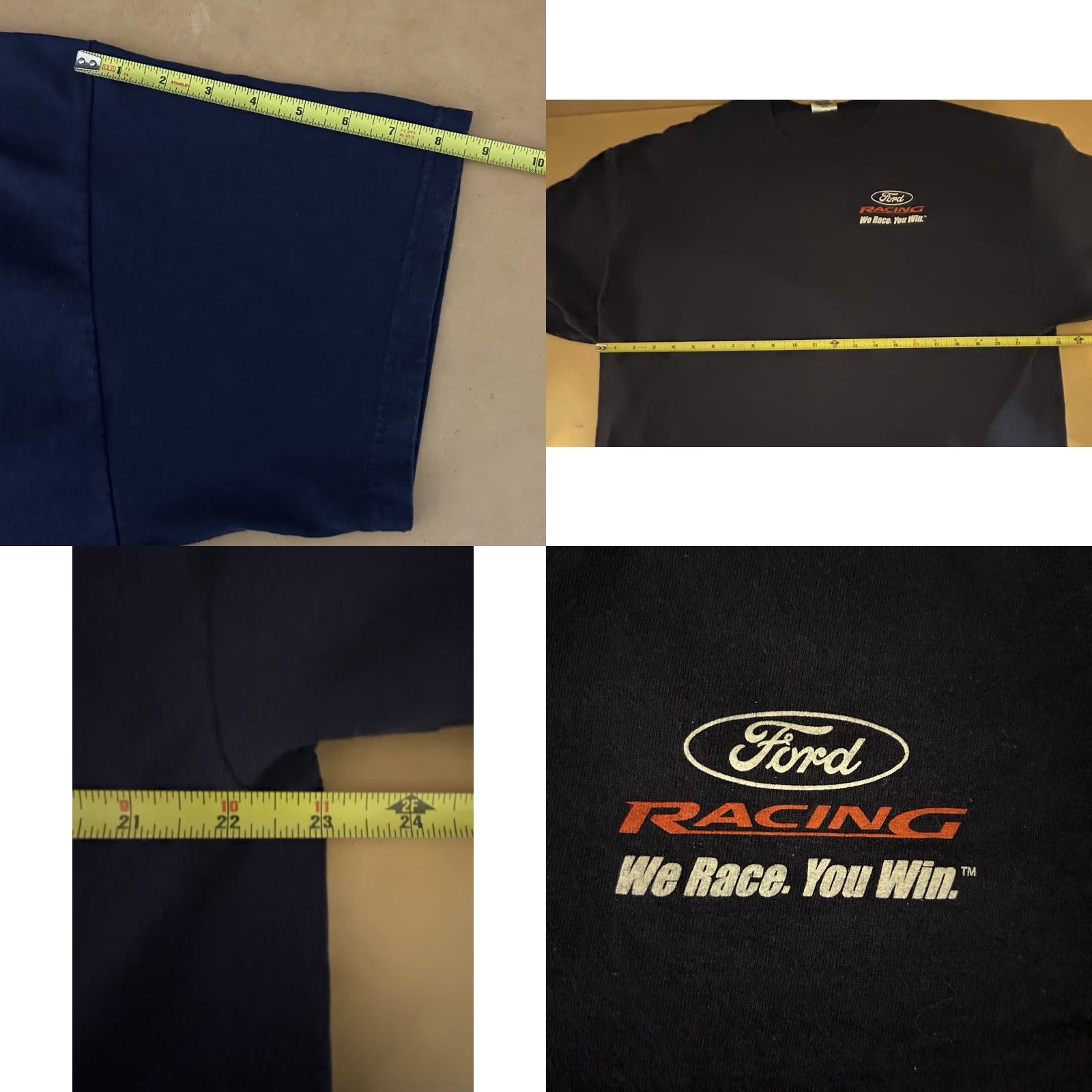 Delta VINTAGE Delta Pro Weight Ford Racing Fusion 06 Shirt Men XL Navy Blue Short Sleeve Crew Neck Graphics Logo 2000s Mens TX Size US XL / EU 56 / 4 - 10 Thumbnail