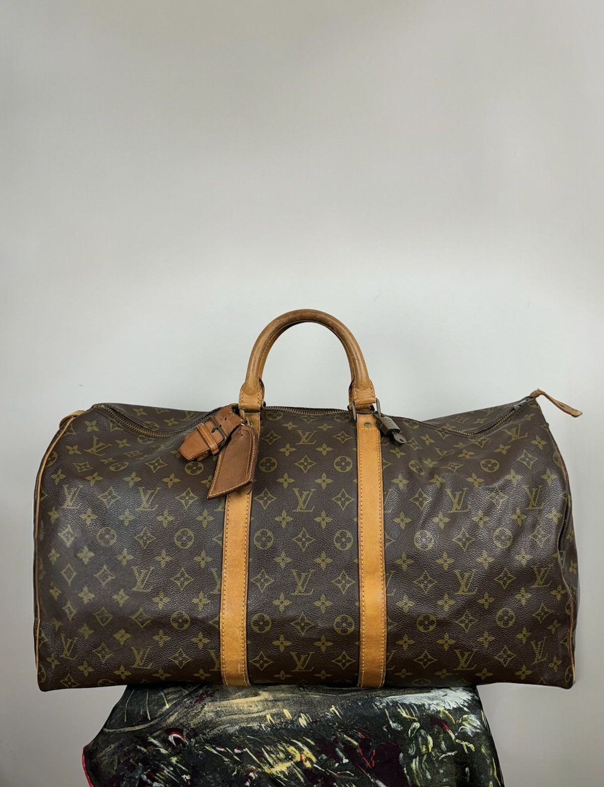 Genuine Leather Luxury travel bag Louis Vuitton Keepall 55 original item Size ONE SIZE - 1 Thumbnail