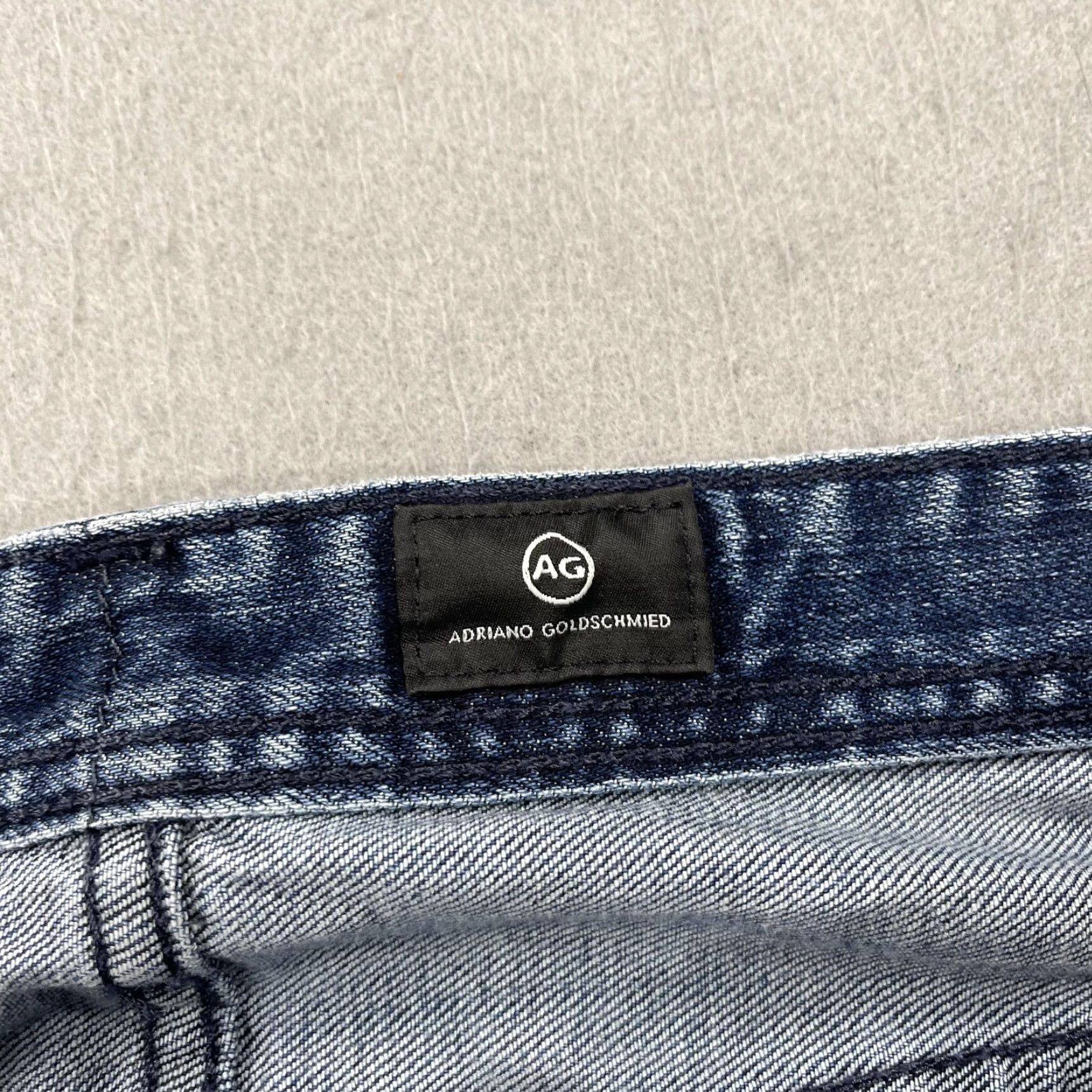 Vintage AG Adriano Goldschmied The Tellis Jeans Slim Straight 32x31 Blue Denim Stretch Mens Modern Straight Leg Size US 32 / EU 48 - 4 Thumbnail