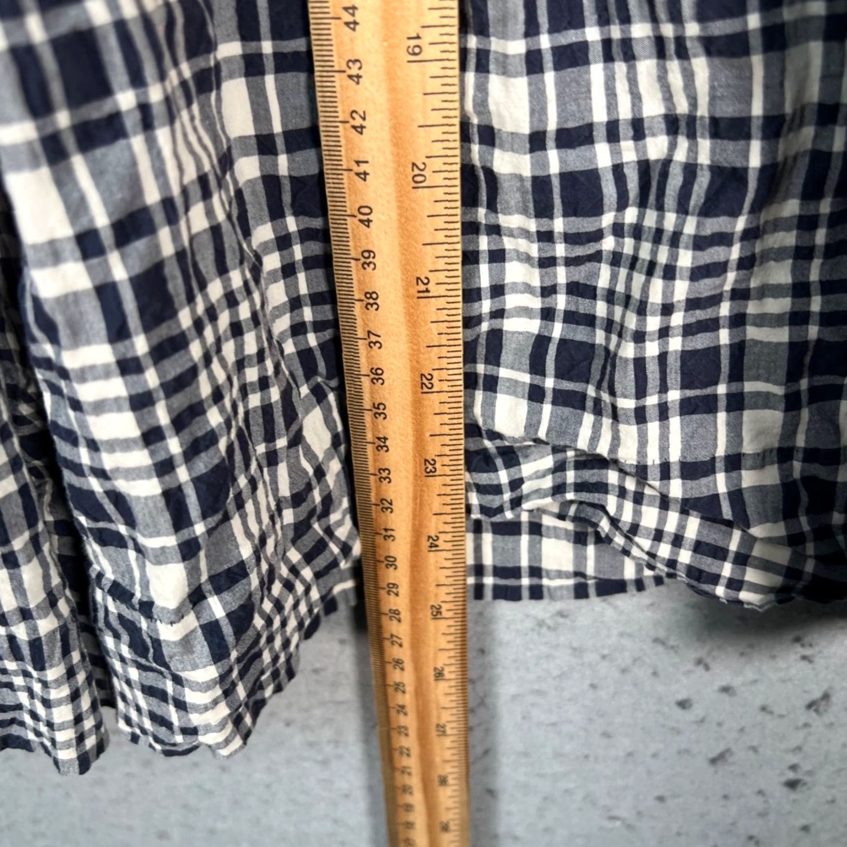 Cos COS Plaid Bermuda Shorts Blue & White 42 EUR Womens Cotton Blend Pleated High-Waist Shorts Adult Womens Size 28" / US 6 / IT 42 - 6 Thumbnail