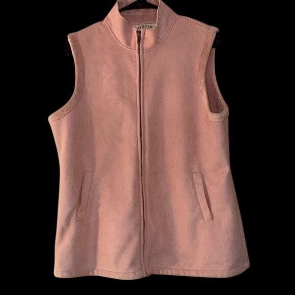 Orvis Orvis Womens Pink Fleece Vest Full-Zip Sleeveless - Size Med Size M / US 6-8 / IT 42-44 - 1 Thumbnail