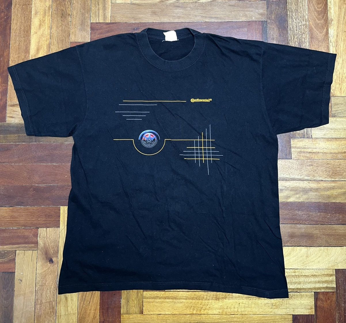 Formula 1 × Vintage Continental Vintage 90s Racing Tyre T Shirt Size US XXL / EU 58 / 5 - 1 Thumbnail