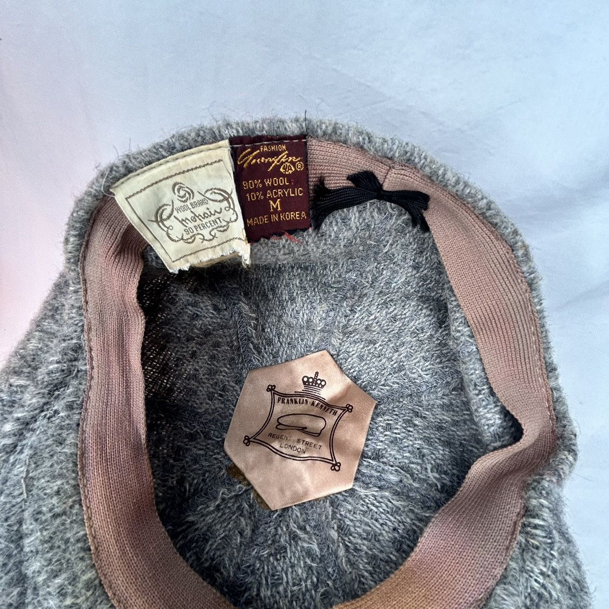 Vintage Vtg 80’s Franklin Kenneth Wool Grey Flat Cap Hat Size ONE SIZE - 6 Thumbnail