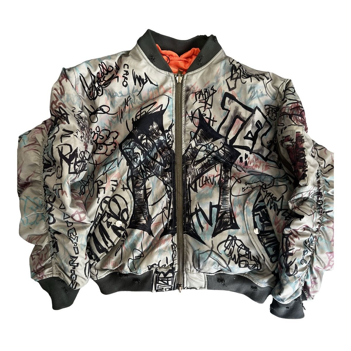 Mowalola MOWALOLA 2026 Graffiti Reversible Bomber Jacket L Size US L / EU 52-54 / 3 - 13 Thumbnail
