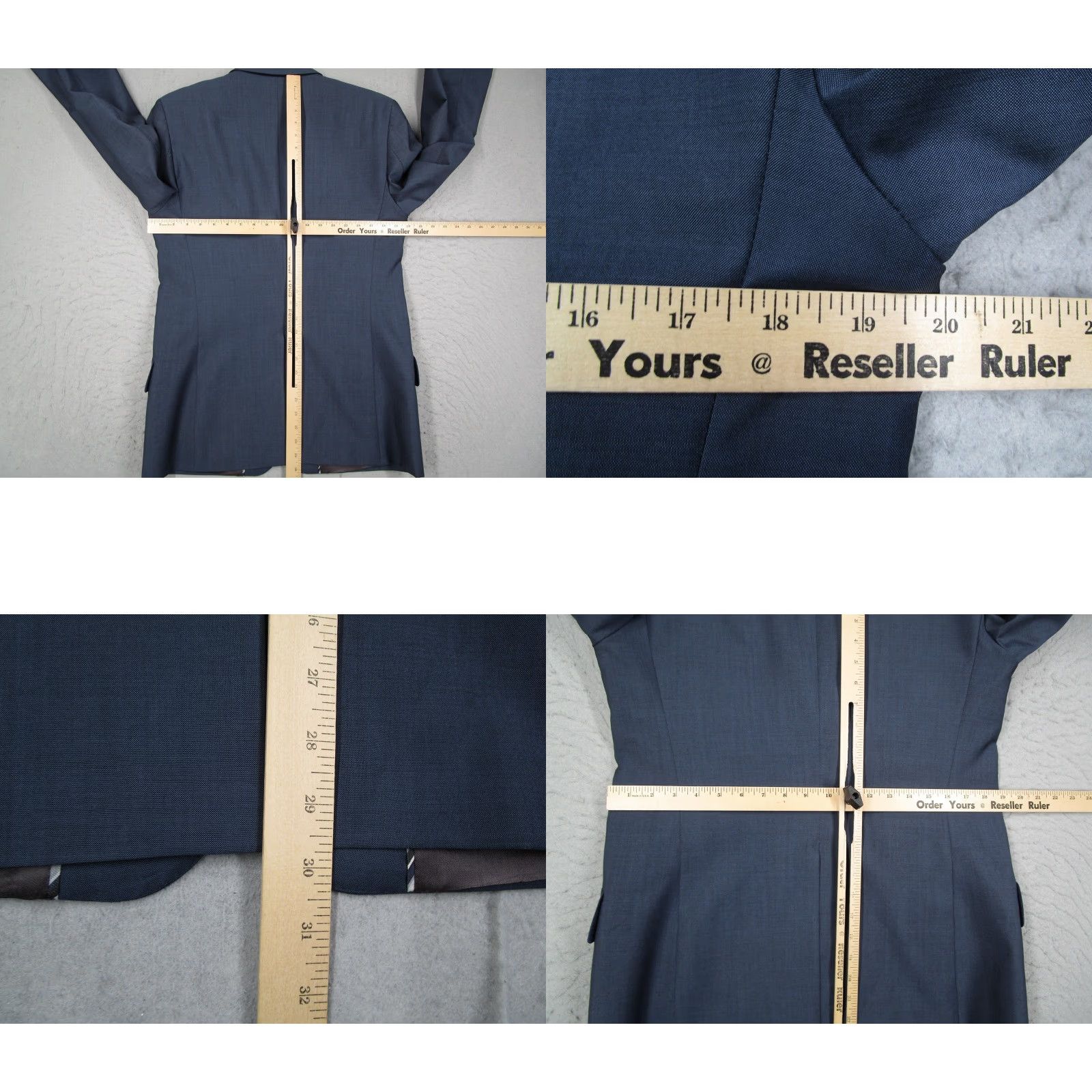 Paul Smith Paul Smith London Blazer Mens 40R Blue Wool Mohair Byard Slim Fit Made Italy Jacket/Coat Single-Breasted 2-Button Notch Lapel Mens Size 40R - 9 Thumbnail