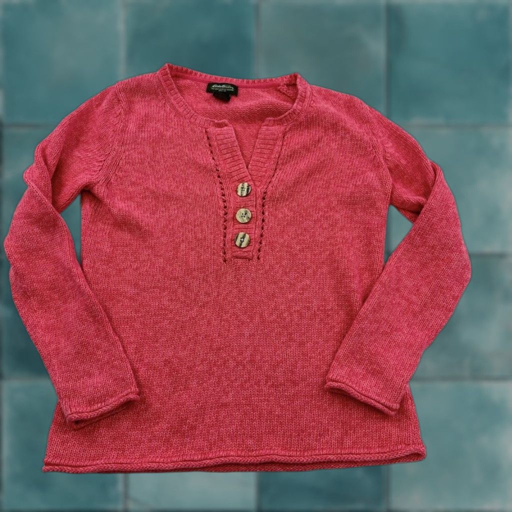 Eddie Bauer Eddie Bauer Sweater Womens Medium Pink Pullover Long Sleeve M Woman Pink Sweater Size M / US 6-8 / IT 42-44 - 1 Thumbnail