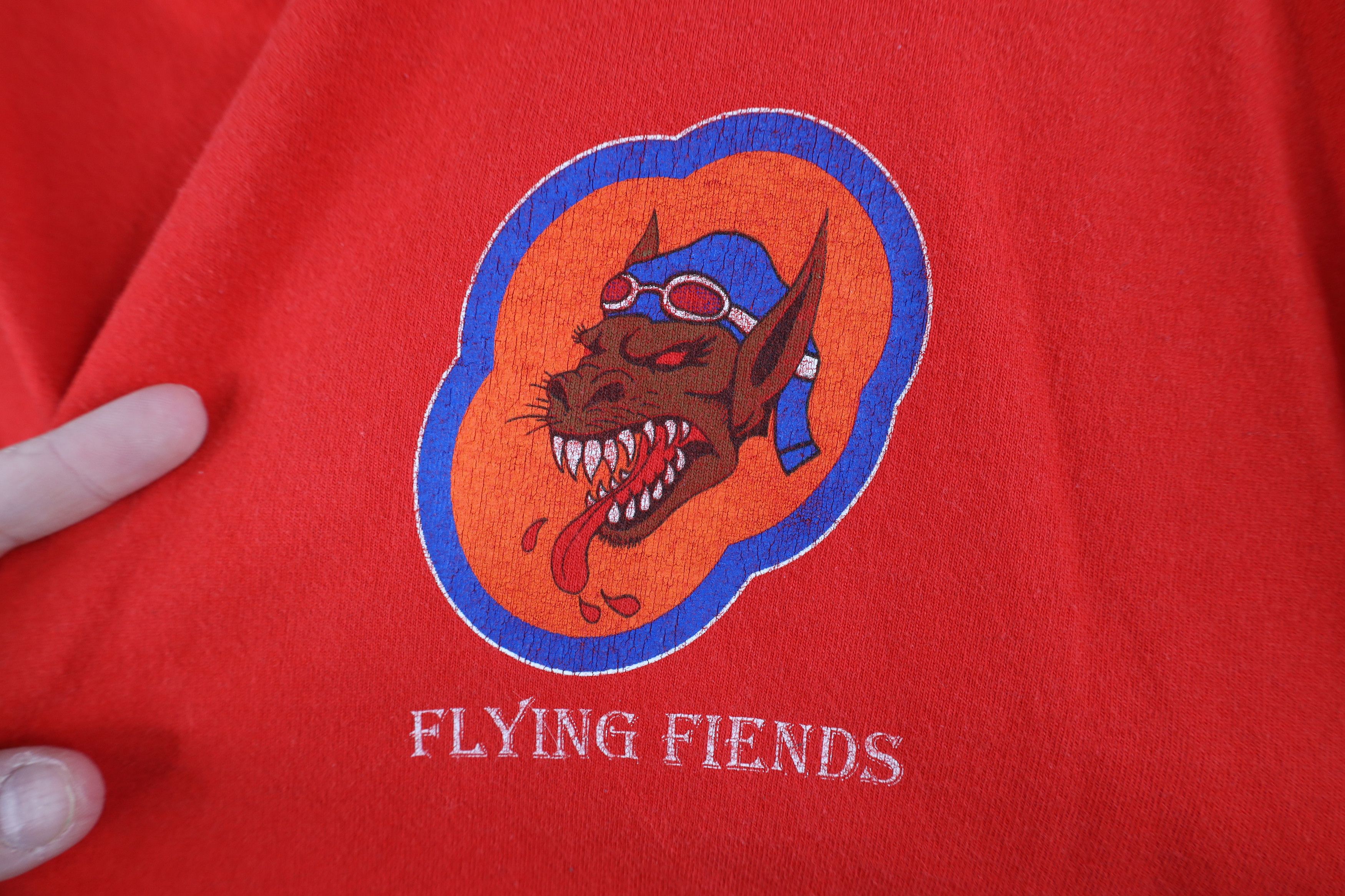 Vintage Vintage 90s 36th Fighter Squadron Korea T-Shirt Red USA Size US XL / EU 56 / 4 - 4 Thumbnail