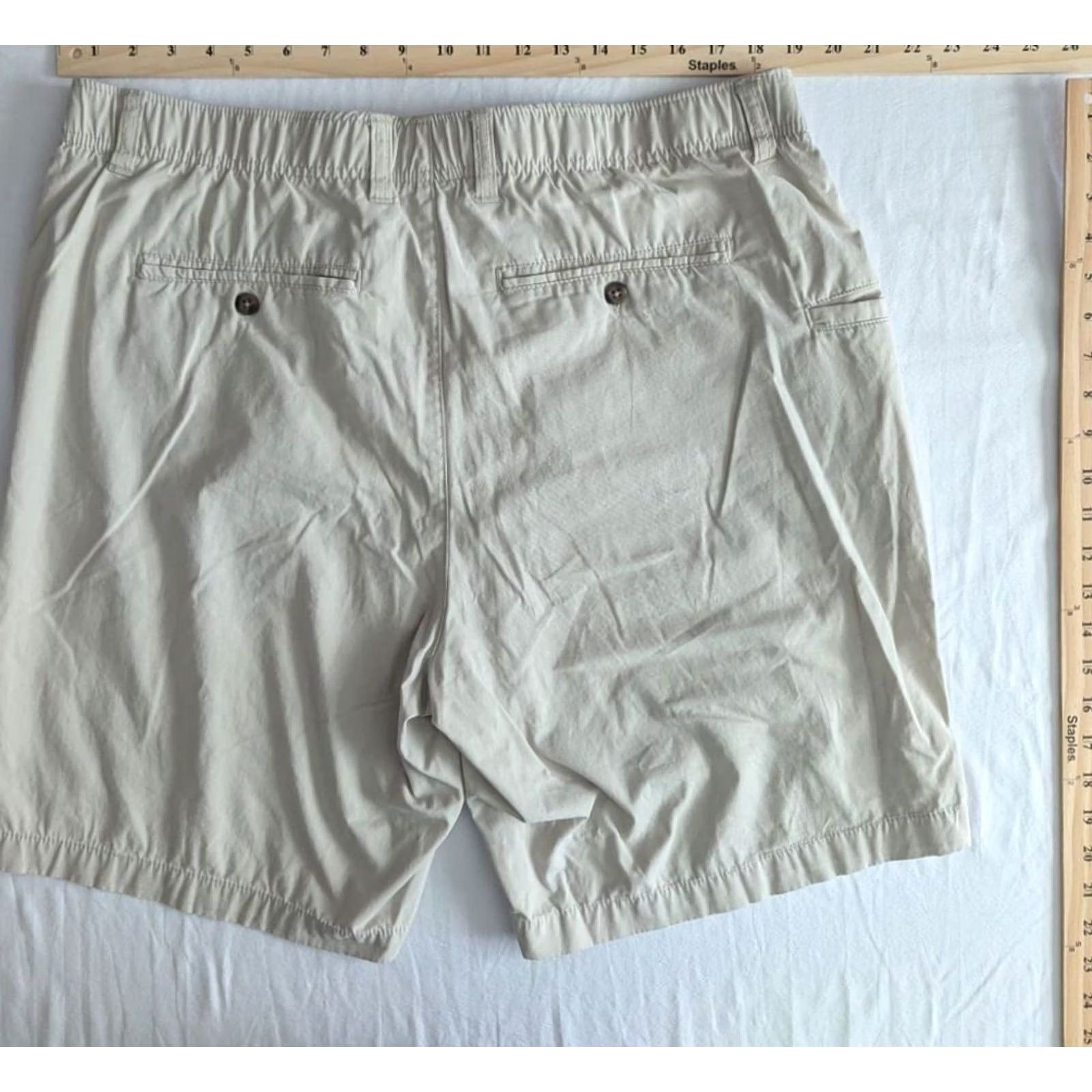 Architect Architect Active Flex Tech Pocket Bermuda Shorts Men's 40 Ivory Cotton Comfort Waist EUC Size US 40 / EU 56 - 2 Thumbnail