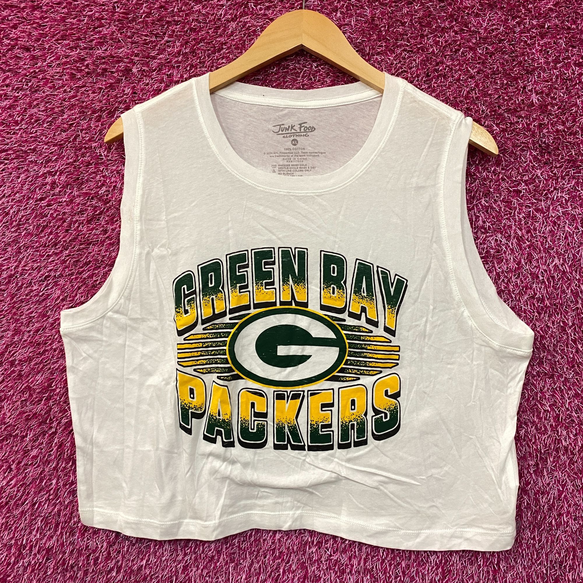 Junk Food Junk Food NFL Green Bay Packers Cropped Sleeveless T-Shirt X Size XL / US 12-14 / IT 48-50 - 1 Thumbnail