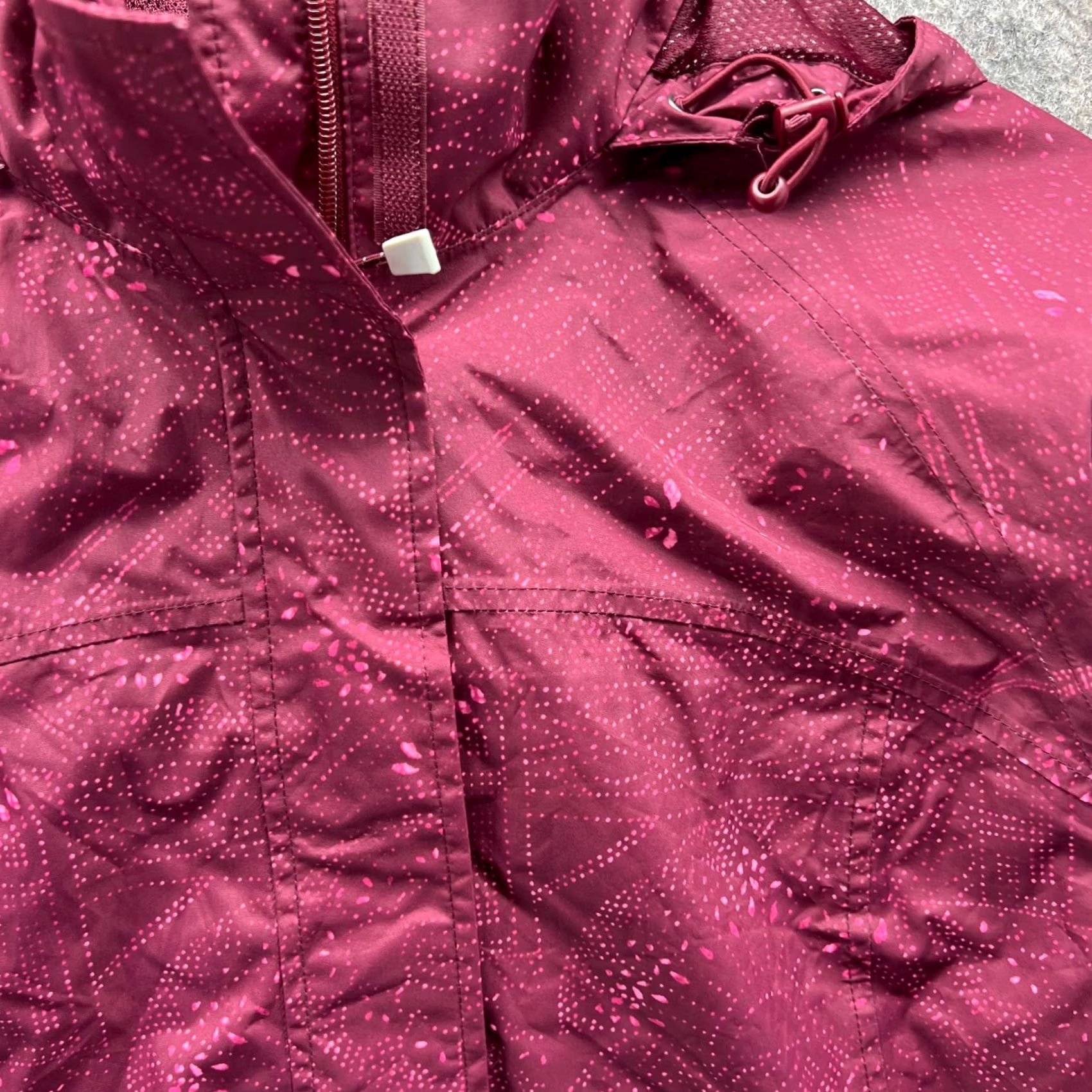 Eddie Bauer Eddie Bauer Women Medium Burgundy Full Zip Hoodie Polyester Windbreaker Size M / US 6-8 / IT 42-44 - 6 Thumbnail
