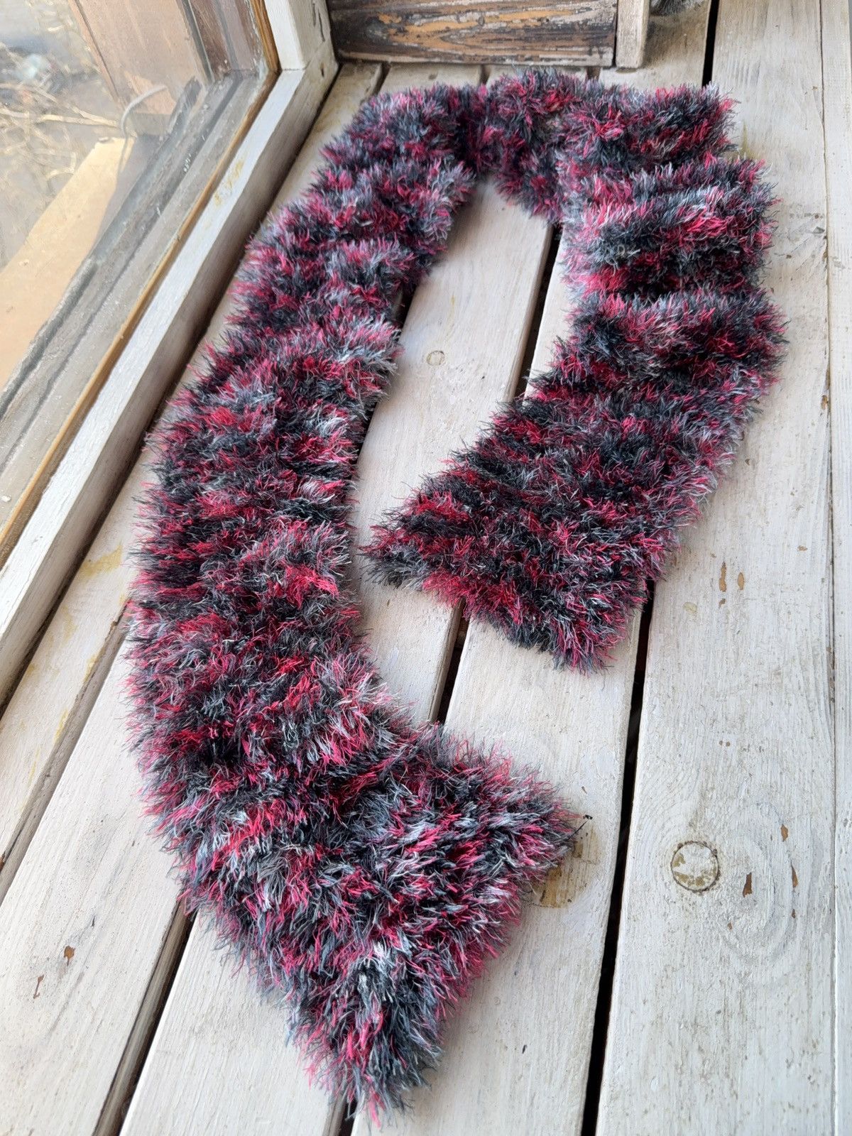 Vintage Avant Garde japanese fuzzy mohair Opium scarf vintage y2k Size ONE SIZE - 1 Thumbnail