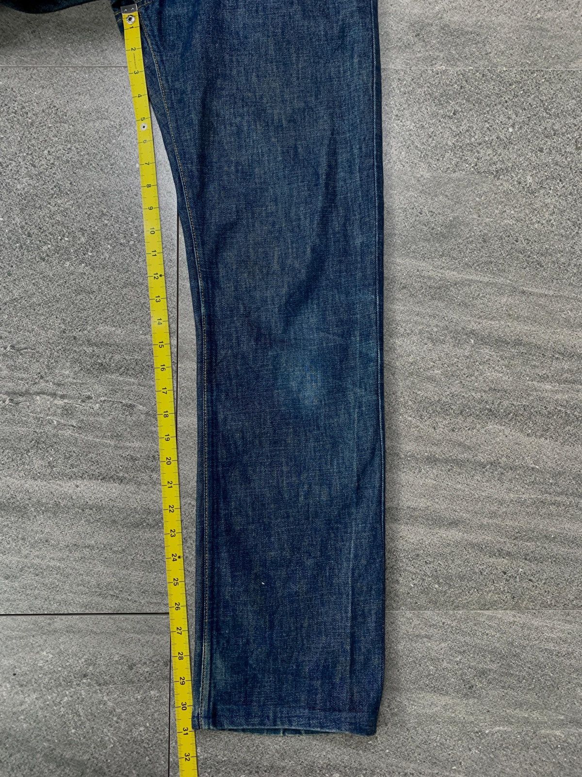 Helmut Lang FREE TAX! 2000s Indigo Classic Cut Raw Denim Jeans Size US 30 / EU 46 - 16 Thumbnail