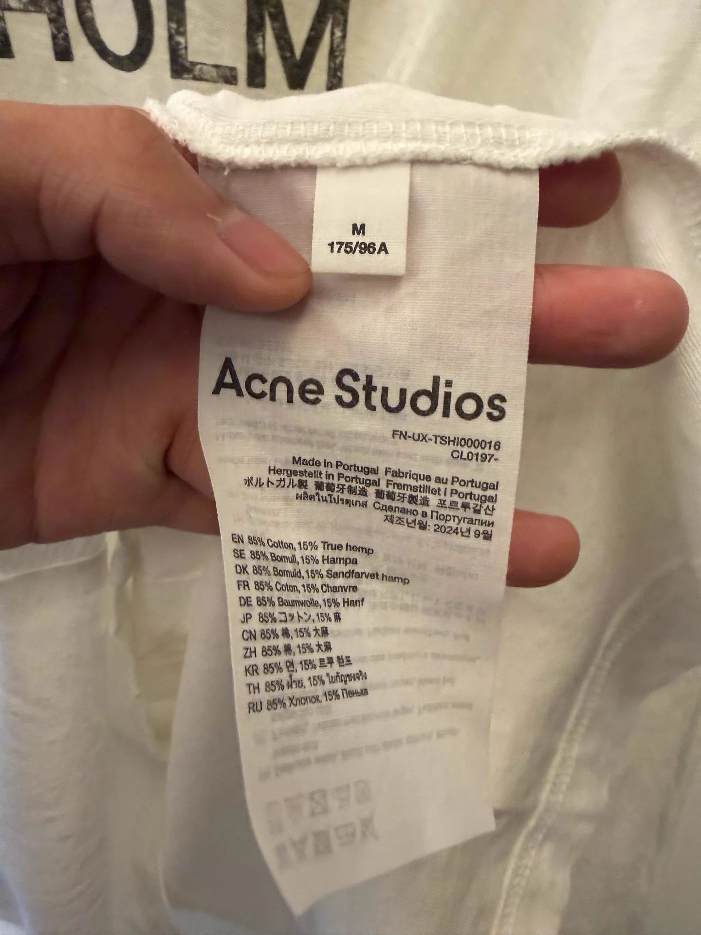 Acne Studios Acne 1996 Logo Crewneck LS Tee Gray-White M Size US M / EU 48-50 / 2 - 4 Thumbnail