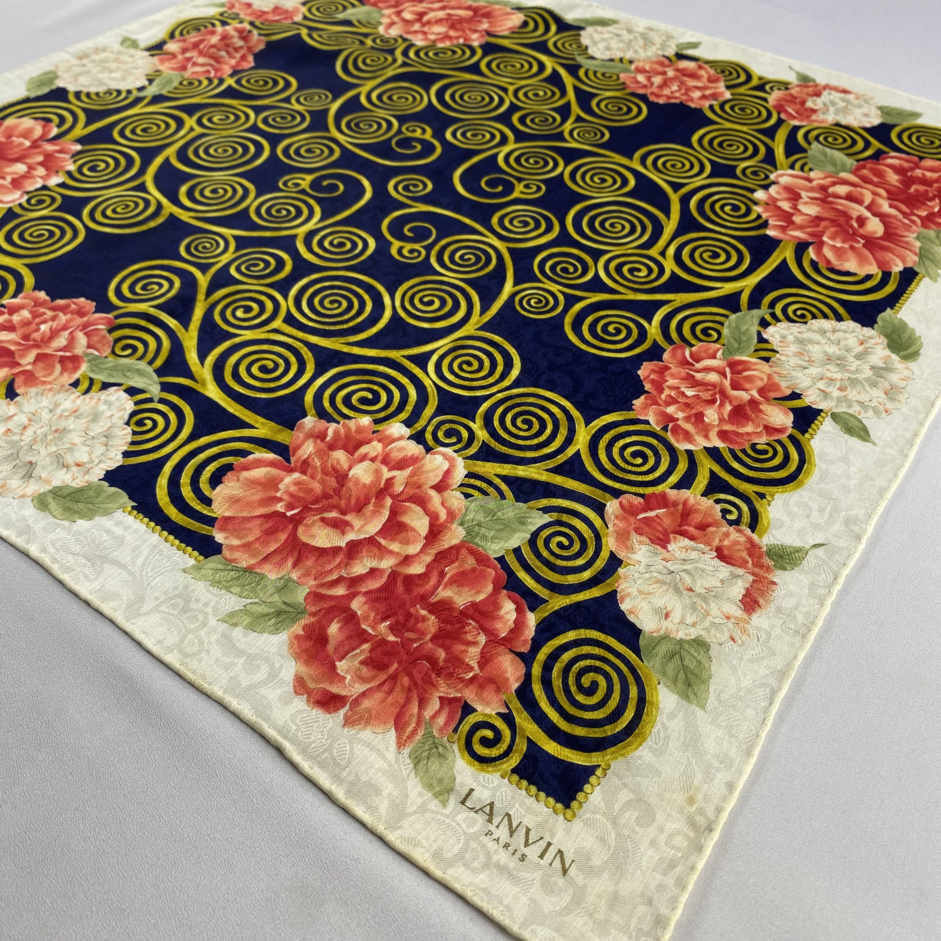 Lanvin × Vintage Lanvin Handkerchief / Neckerchief / Bandana-P1501 Size ONE SIZE - 2 Thumbnail