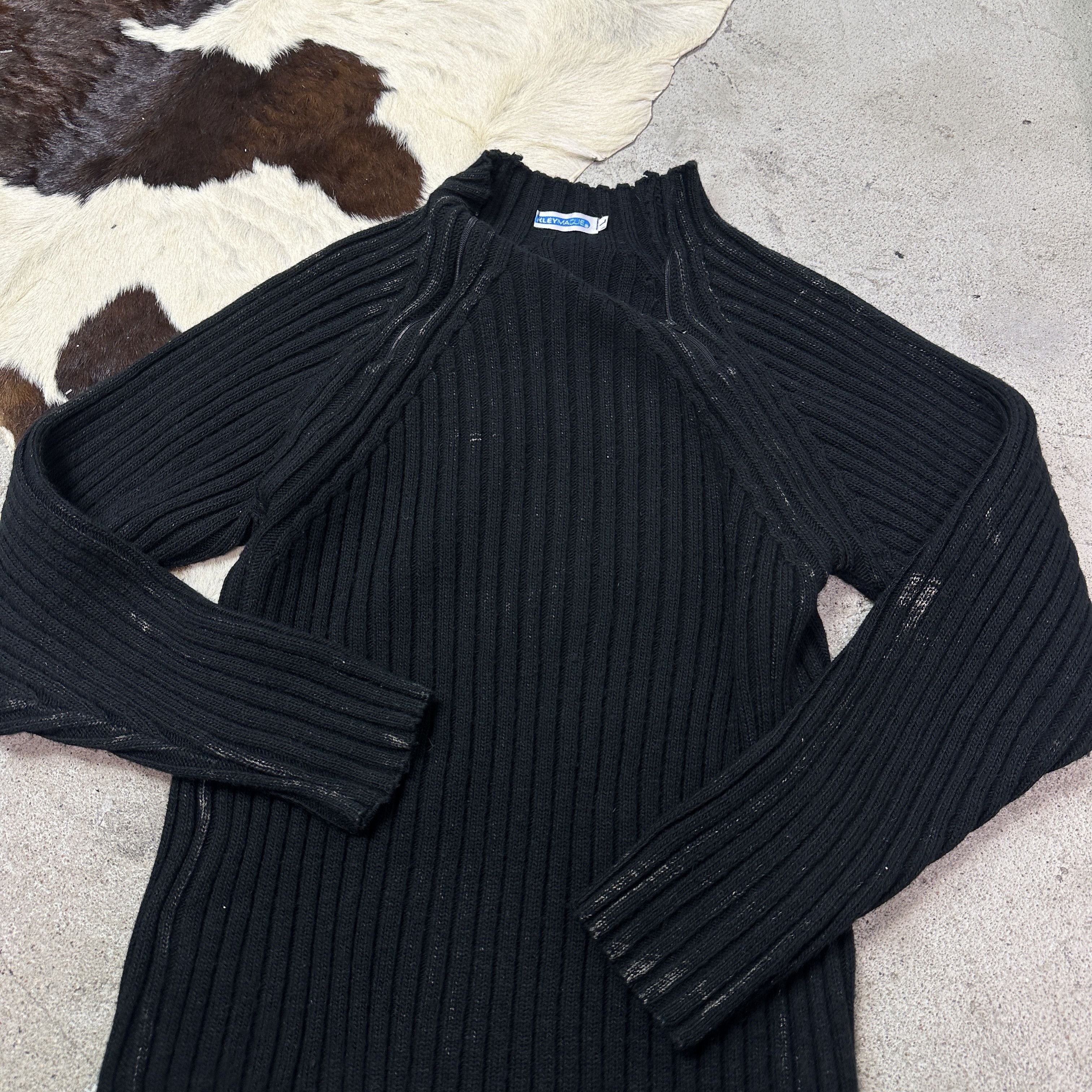 Vintage Vintage Ribbed Asymmetrical Zippers Sweater Y2K Size M / US 6-8 / IT 42-44 - 5 Thumbnail