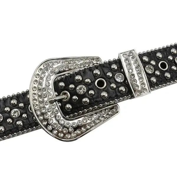 VIBE 115CM Diamond Rhinestone Pin Buckle Belt Size ONE SIZE - 3 Thumbnail