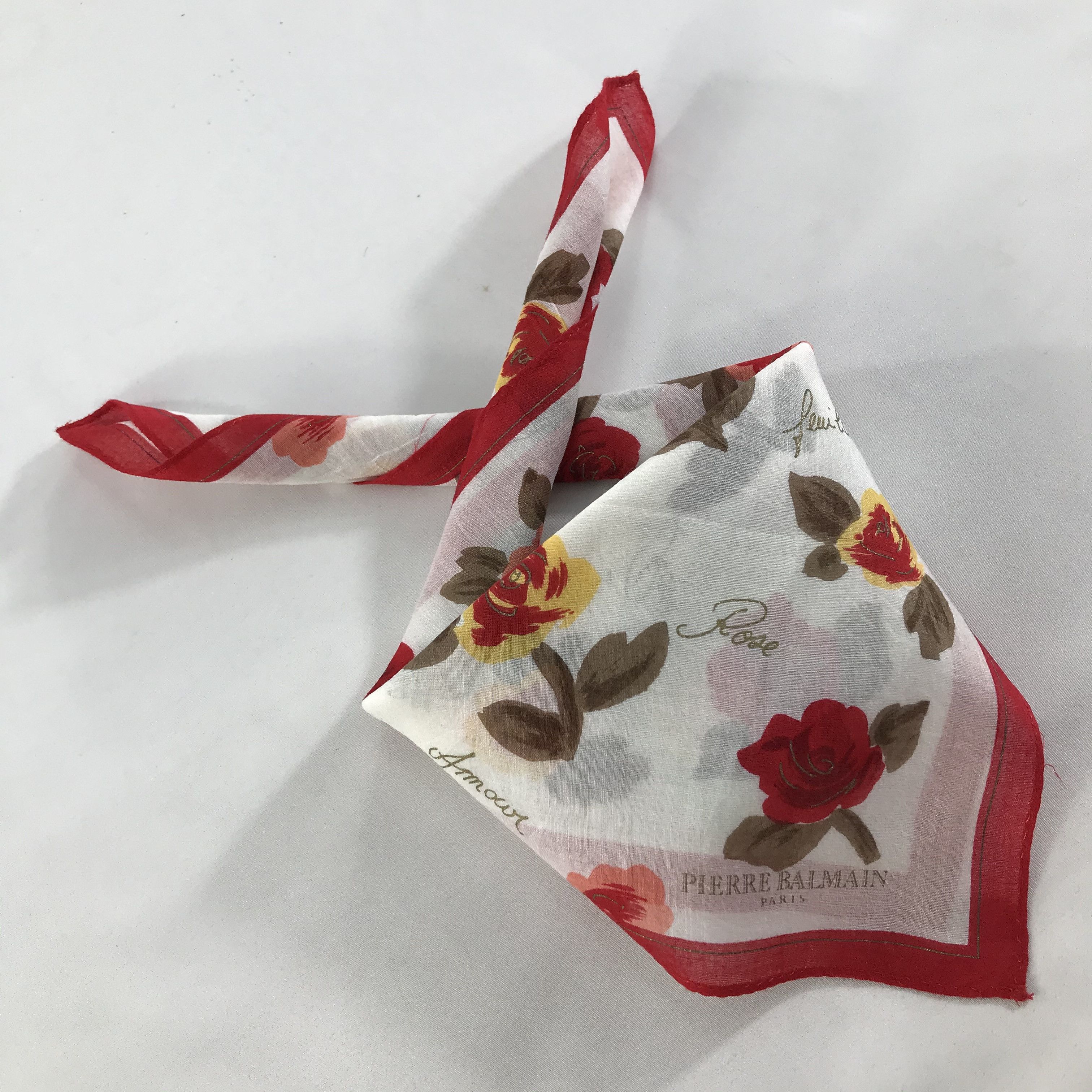 Pierre Balmain × Vintage Pierre Balmain Bandana / Handkerchief / Neckerchief - S1576 Size ONE SIZE - 4 Thumbnail