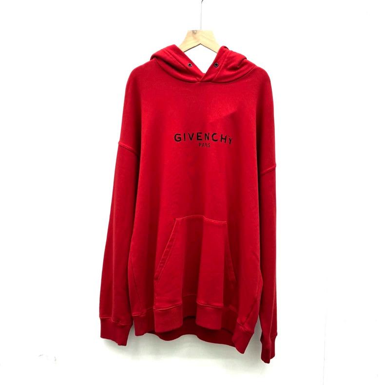 Givenchy Givenchy Red Hooded Letter Logo Printed Sweatshirt Size US XS / EU 42 / 0 - 2 Thumbnail