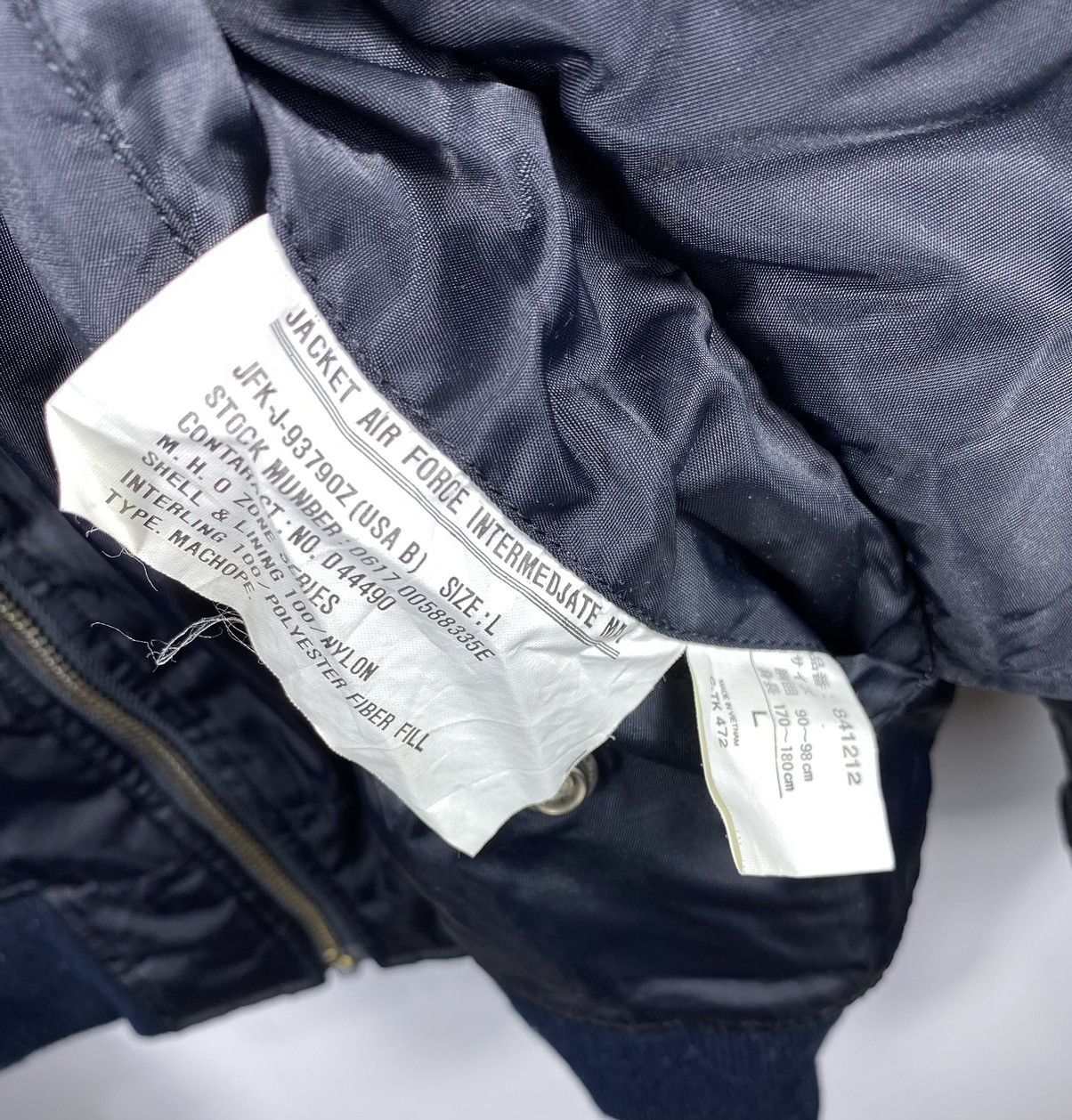 Vintage MA 1 Machope Bomber Flight Jacket