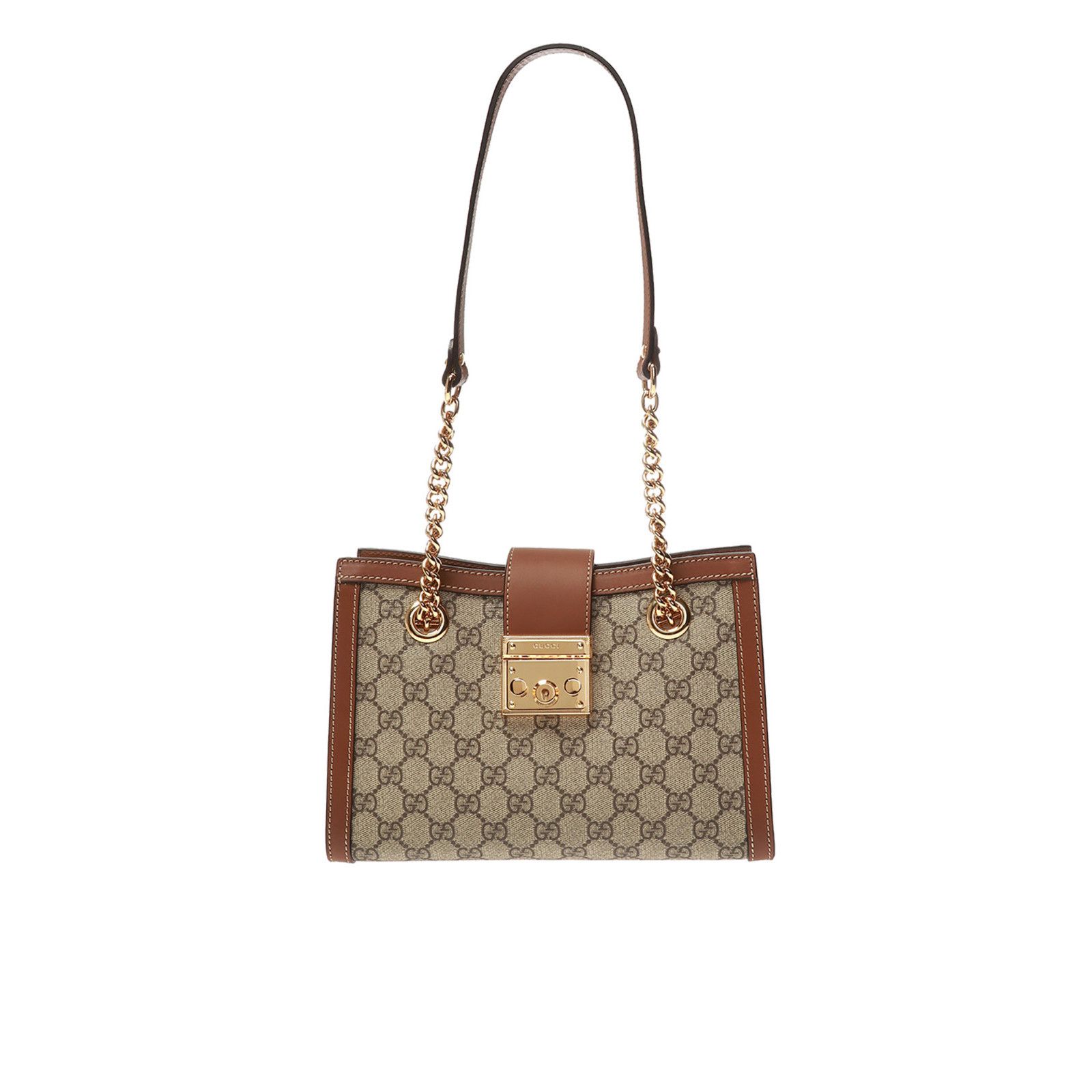 Gucci GUCCI Padlock Medium $2390 Beige And Ebony Canvas Shoulder B Size ONE SIZE - 1 Thumbnail