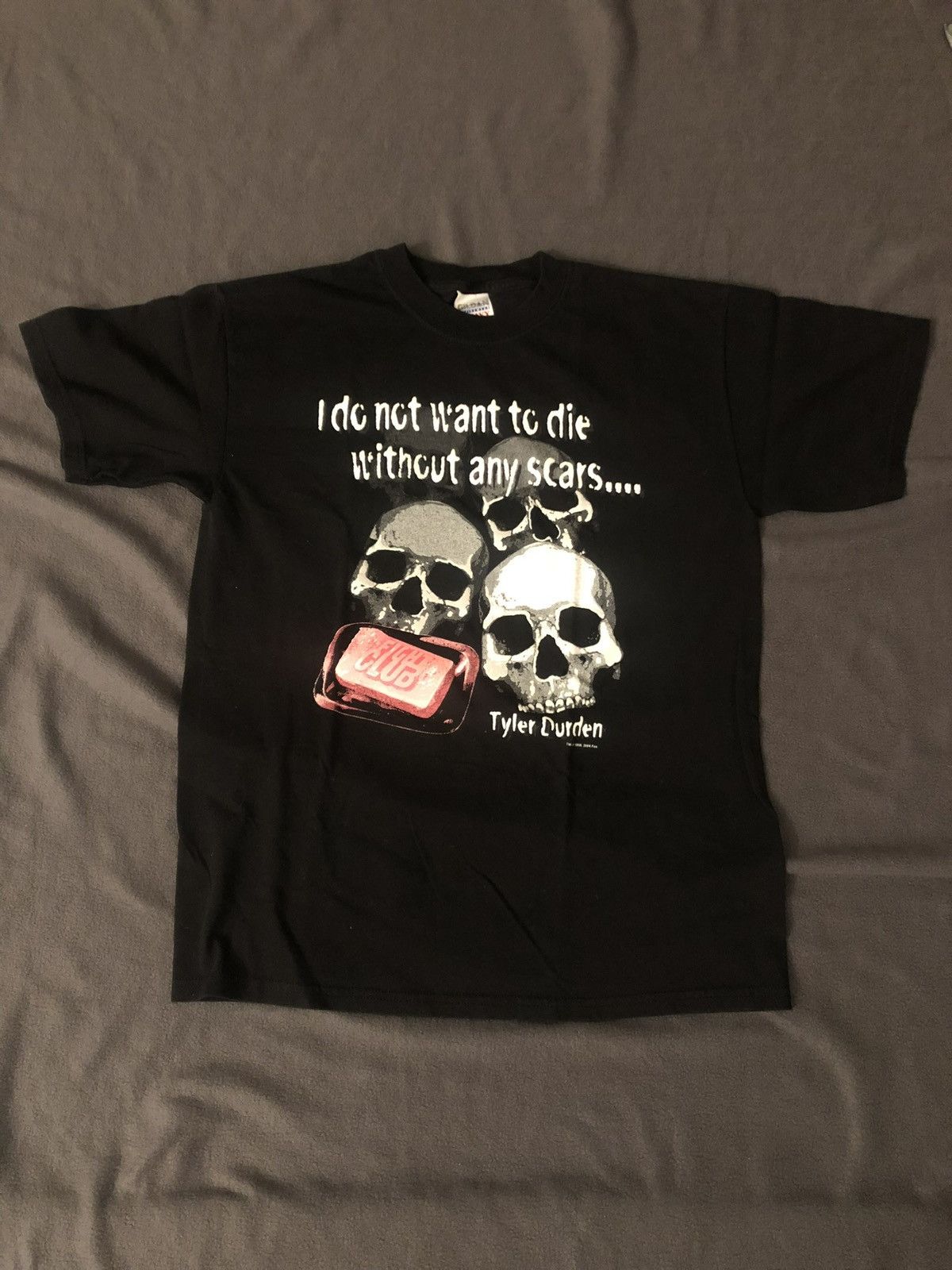 rare vintage Fight Club Tyler Durden Brad Pitt movie t shirt