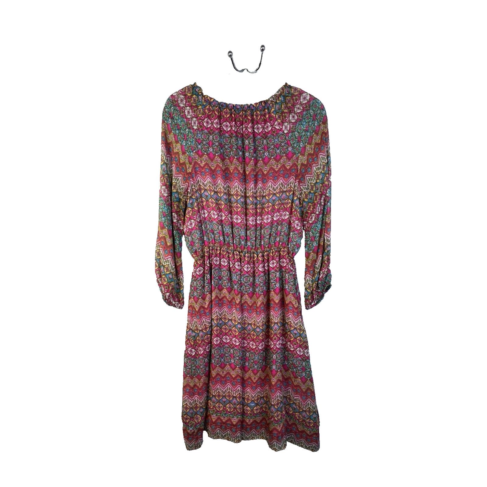 Diane von Furstenberg Diane von Furstenberg DVF Peasant Dress Women 8 Silk Red Size M / US 6-8 / IT 42-44 - 8 Thumbnail