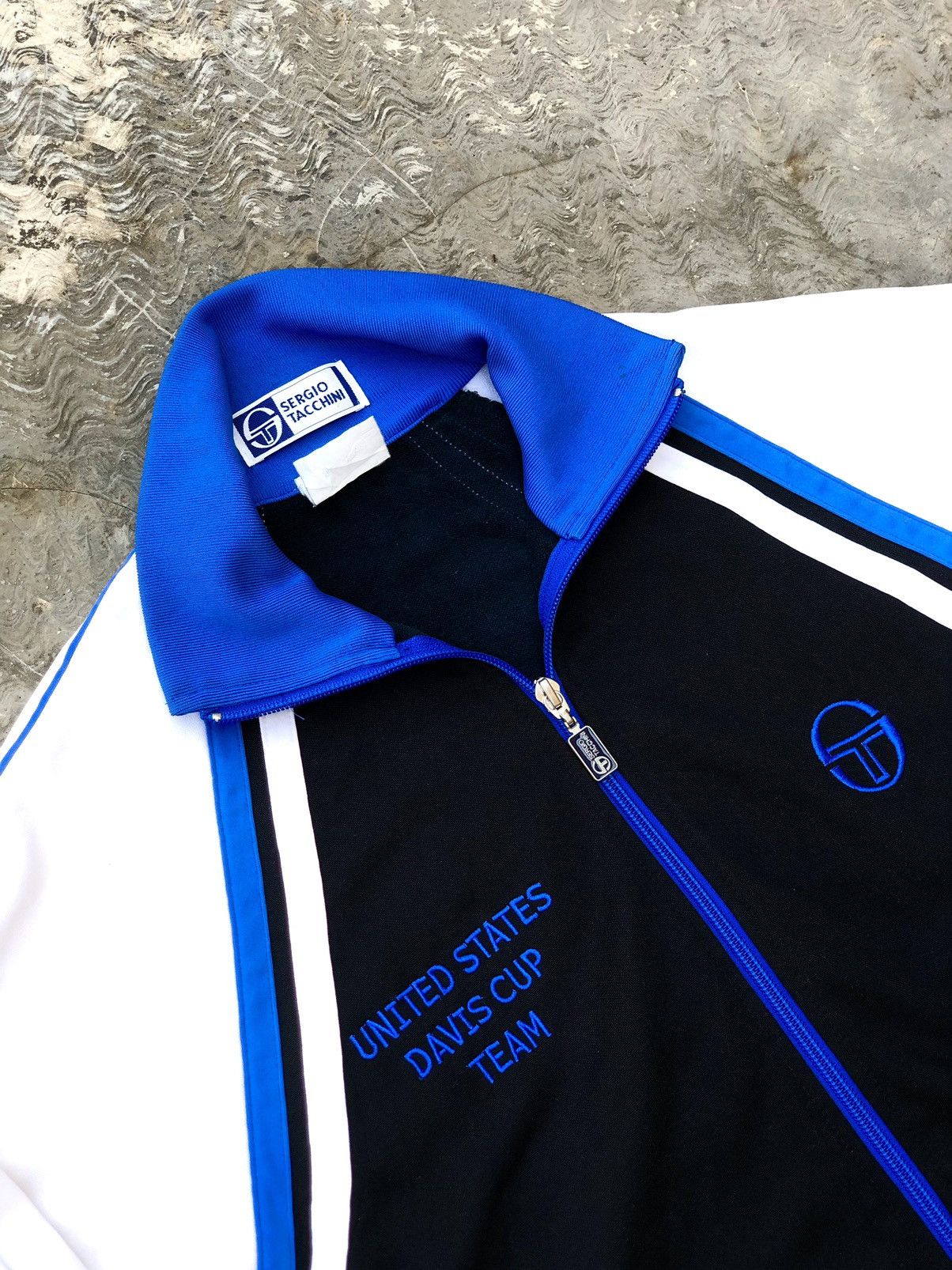 Sergio Tacchini Vintage Tracktop Sergio Tacchini Ghibli Wimbledon Davis Cup Size US XL / EU 56 / 4 - 2 Thumbnail