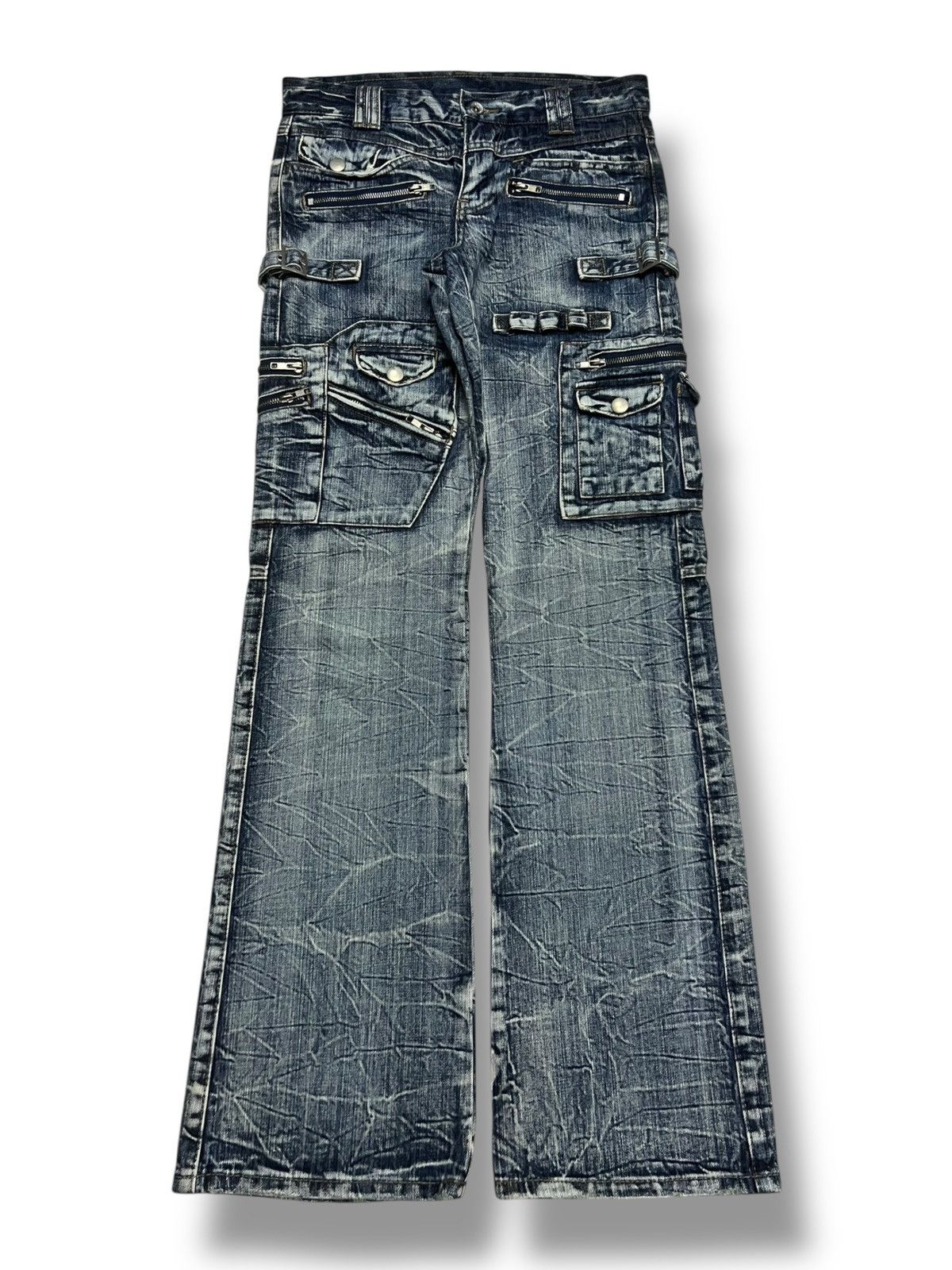 semanticdesign Vintage Semantic Design Multi-Pocket Cargo - Thunder Flared Size US 31 - 2 Thumbnail