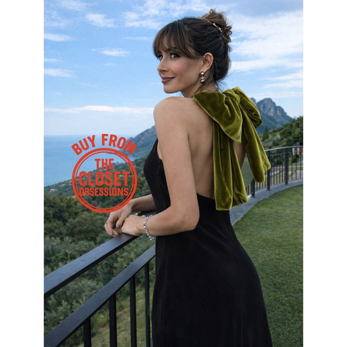 ZARA Black Open Back Mini Dress NWT Velvet Maxi Bow Halter