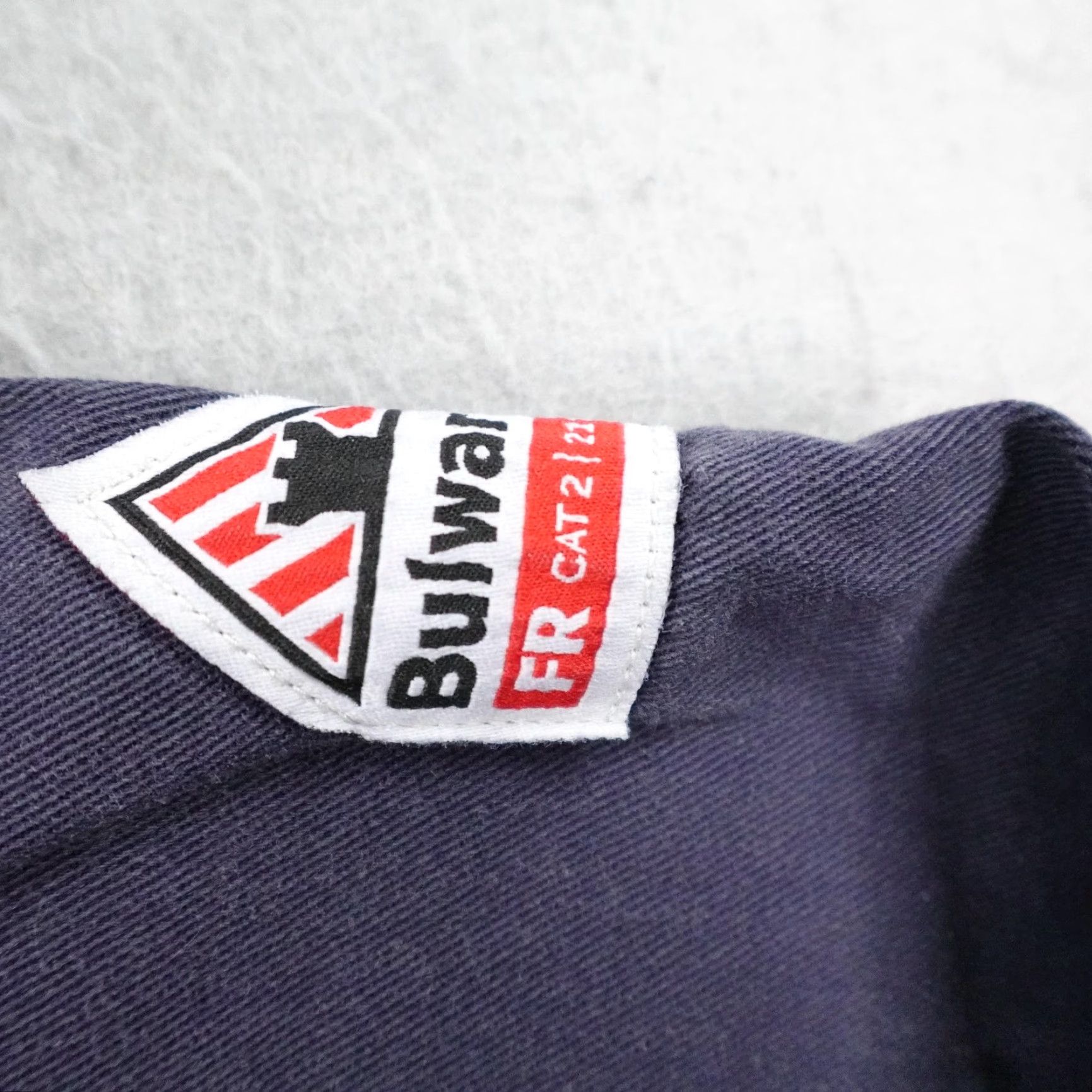 Vintage Bulwark Shirt Mens Small Blue FR Work Flame Resistant CAT2 Mechanic Utility Snap Shirt Size US S / EU 44-46 / 1 - 3 Thumbnail