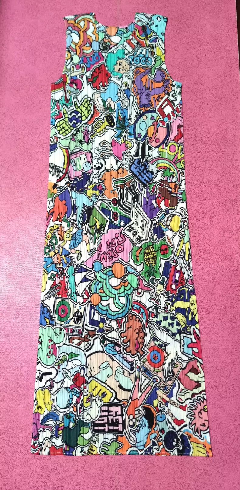 Issey Miyake Issey Miyake Colorful Beethoven Print Dress - dmc Size US 30 / EU 46 - 1 Thumbnail