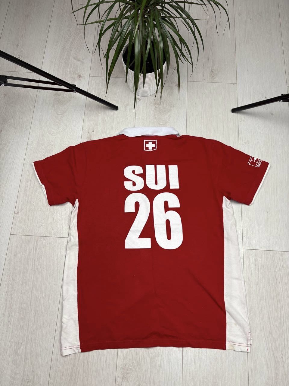 Vintage Polo suisse tennis no #26 SUI RED Size US XXL / EU 58 / 5 - 10 Thumbnail