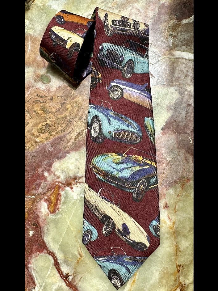 Robert Talbott VINTAGE 90s ROBERT TALBOTT TIE JAGUAR ASTON MARTIN CORVETTE Size ONE SIZE - 1 Thumbnail