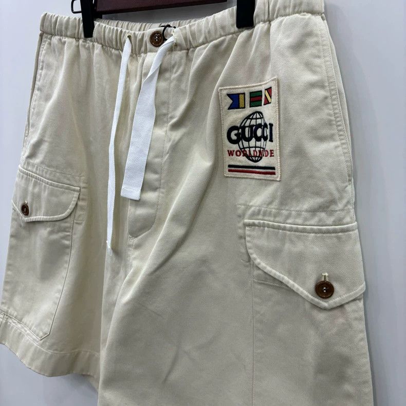 Gucci GucciLetter Logo Printed Elastic Waist Straight Casual Shor Size US 32 / EU 48 - 3 Thumbnail
